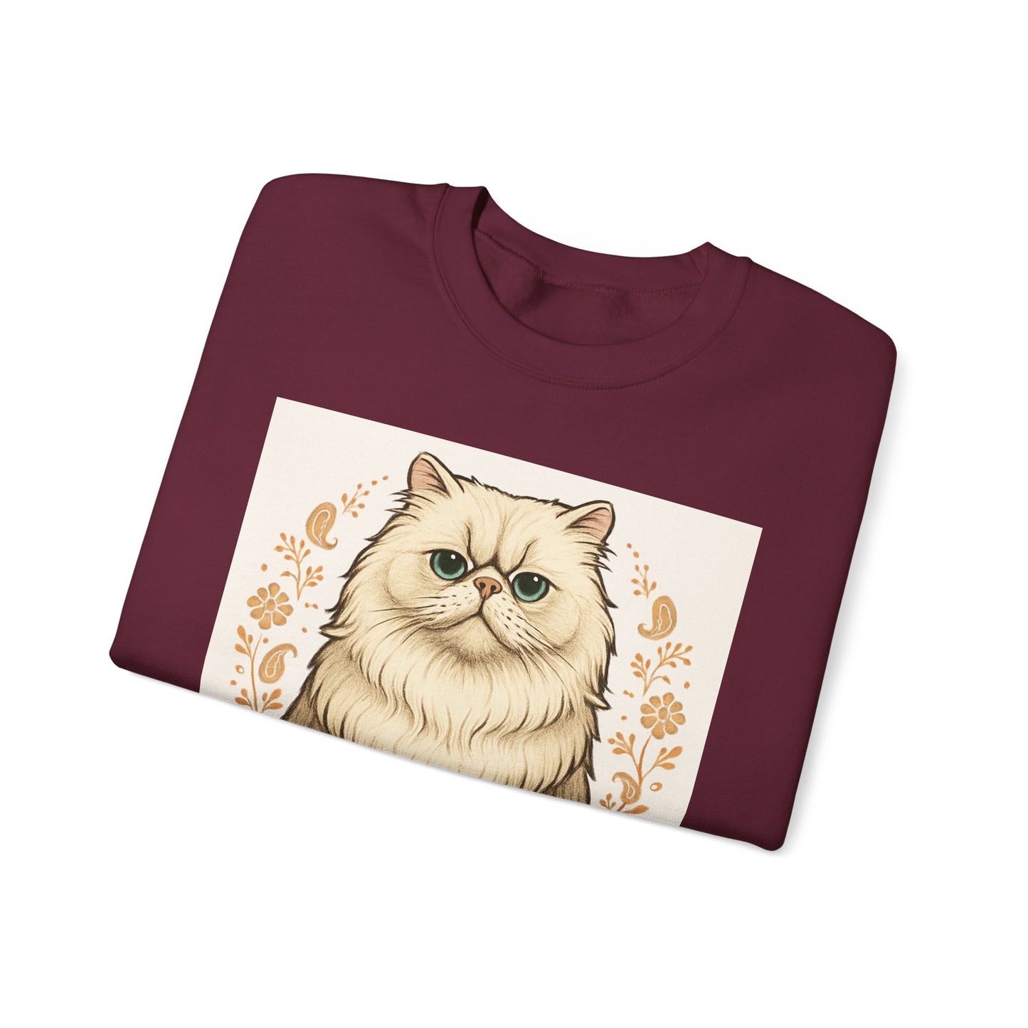 Persian Cat Crewneck Sweatshirt, Cozy Pet Lover Gift, Cat Themed Apparel, Year-Round Comfort, Unisex Casual Style