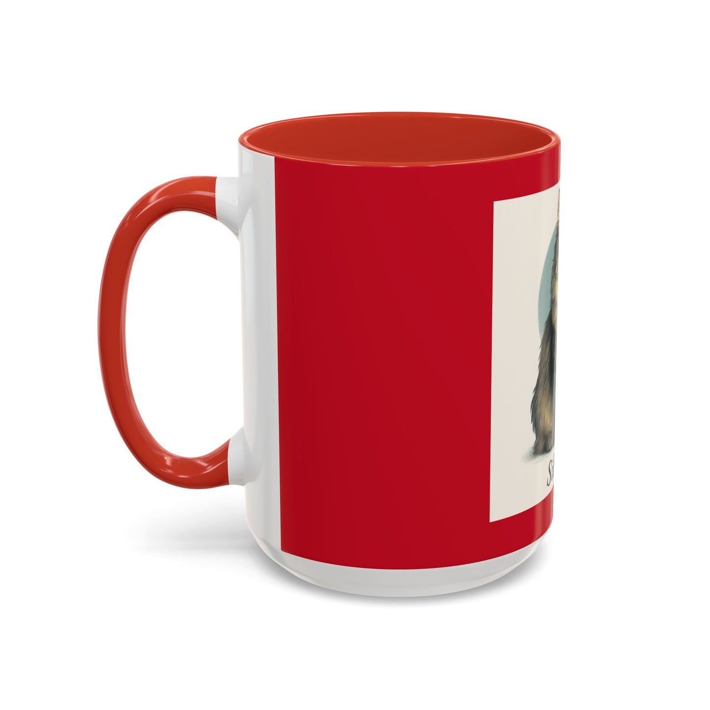 Siberian Cat Accent Coffee Mug, Unique Cat Lover Gift, Black Handle Mug, Animal Art, 11oz & 15oz Coffee Cup