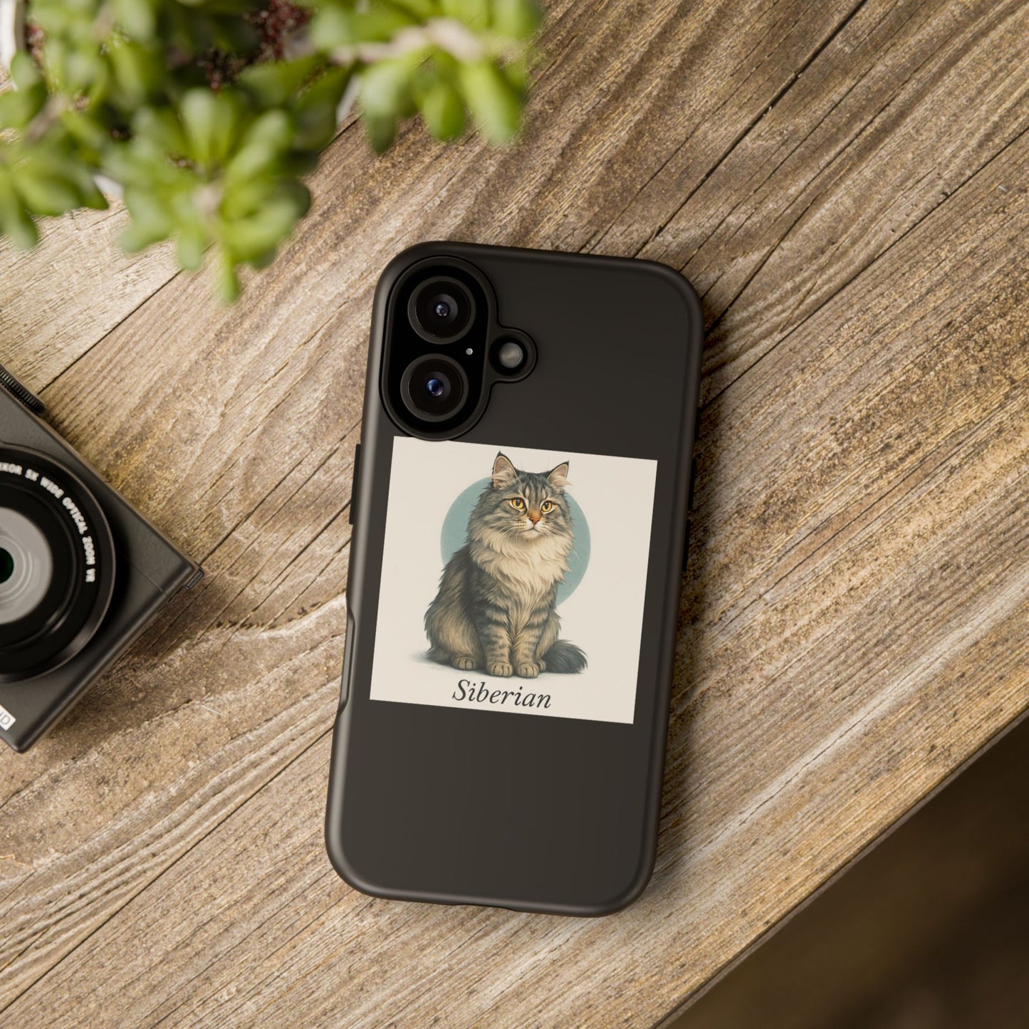 Siberian Cat Phone Case, Tough Textured Protector for Cat Lovers, Unique Gift for Pet Owners, Cute Animal Design, Perfect for Holidays