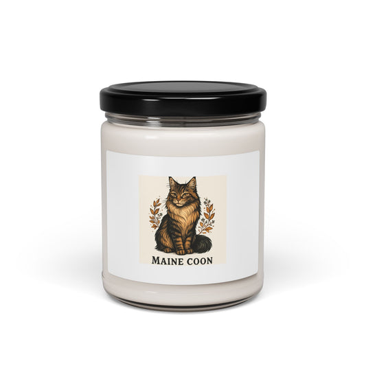Maine Coon Scented Soy Candle, Pet Lover Gift, Cozy Aroma, Home Decor, Cat Lover Candle, Relaxation Gift, Decorative Candle