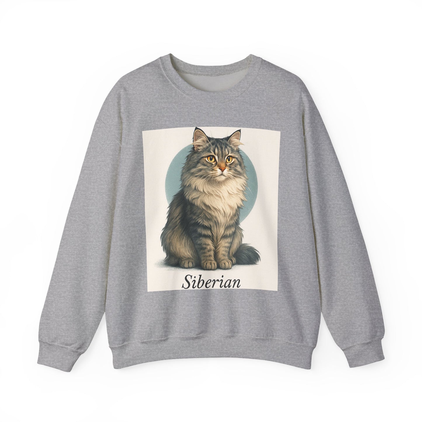 Siberian Cat Sweatshirt, Cozy Crewneck, Pet Lover Gift, Cat Apparel, Animal Lover Sweatshirt, Fall/Winter Fashion