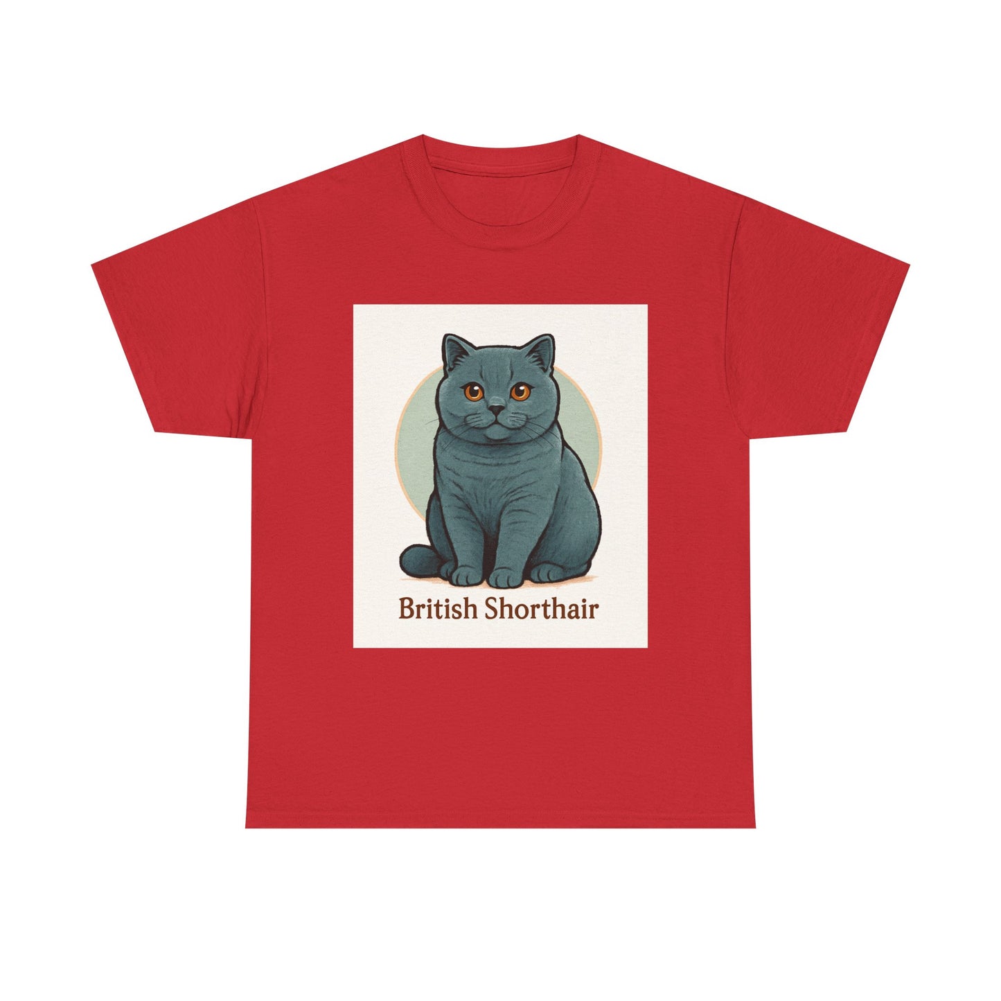 British Shorthair Cat Tee, Unisex Cotton T-Shirt, Cute Pet Lover Gift, Animal Lover Apparel, Cat Mom Shirt, Unique Birthday Present