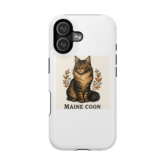 Maine Coon Cat Magnetic Phone Case | Cute Cat Lover Gift, Durable Impact-Resistant Case, Pet Lover Accessory, Cat Mom Birthday Gift