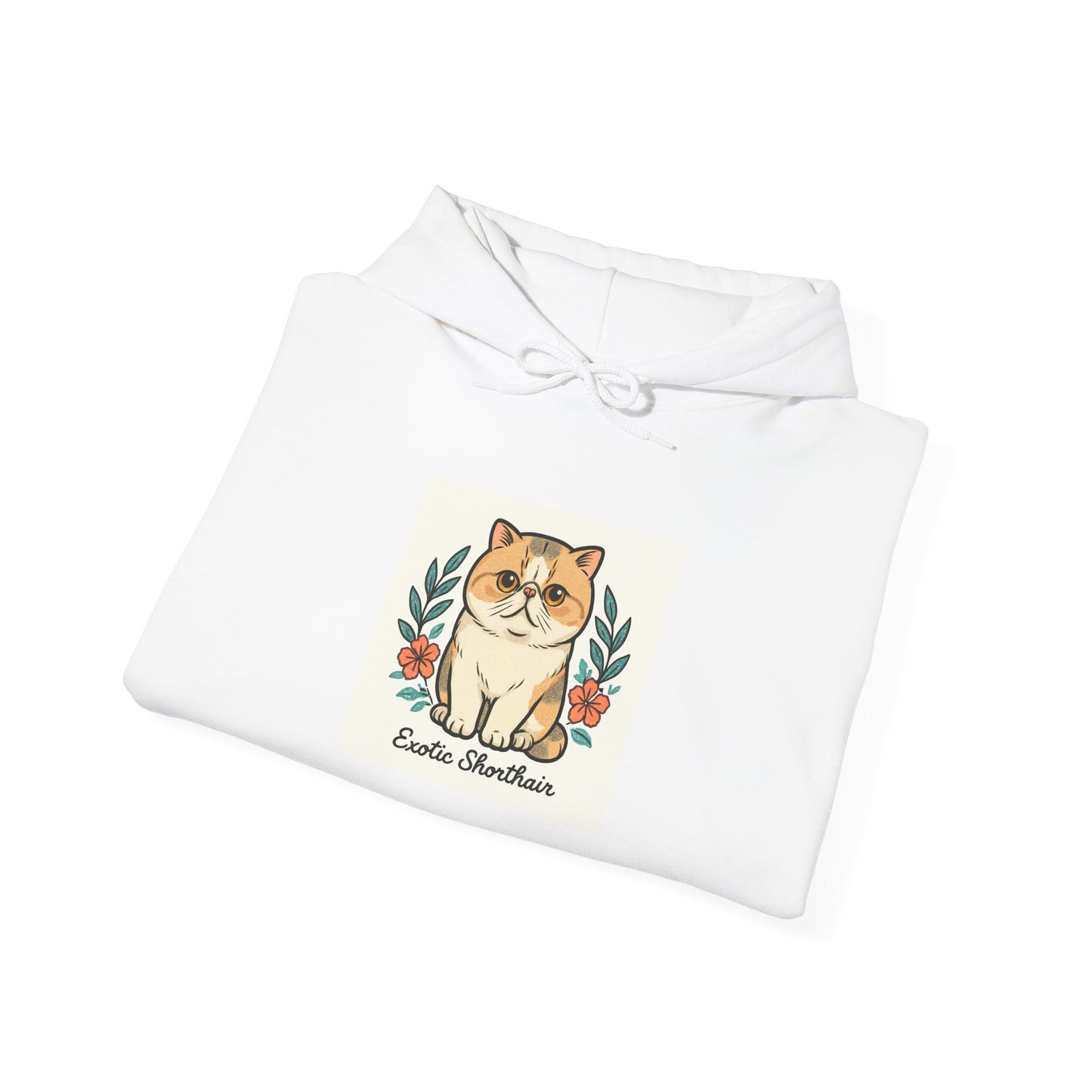 Cute Cat Hoodie with Floral Design, Cozy Unisex Sweatshirt for Cat Lovers, Birthday Gift, Pet Owner Apparel, Casual Wear