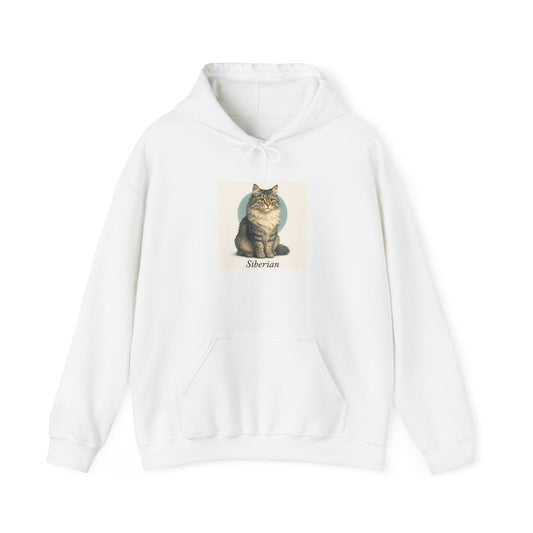 Siberian Cat Hoodie, Cozy Cat Lover Sweatshirt, Warm Animal Apparel, Gift for Cat Parents, Cute Feline Fashion