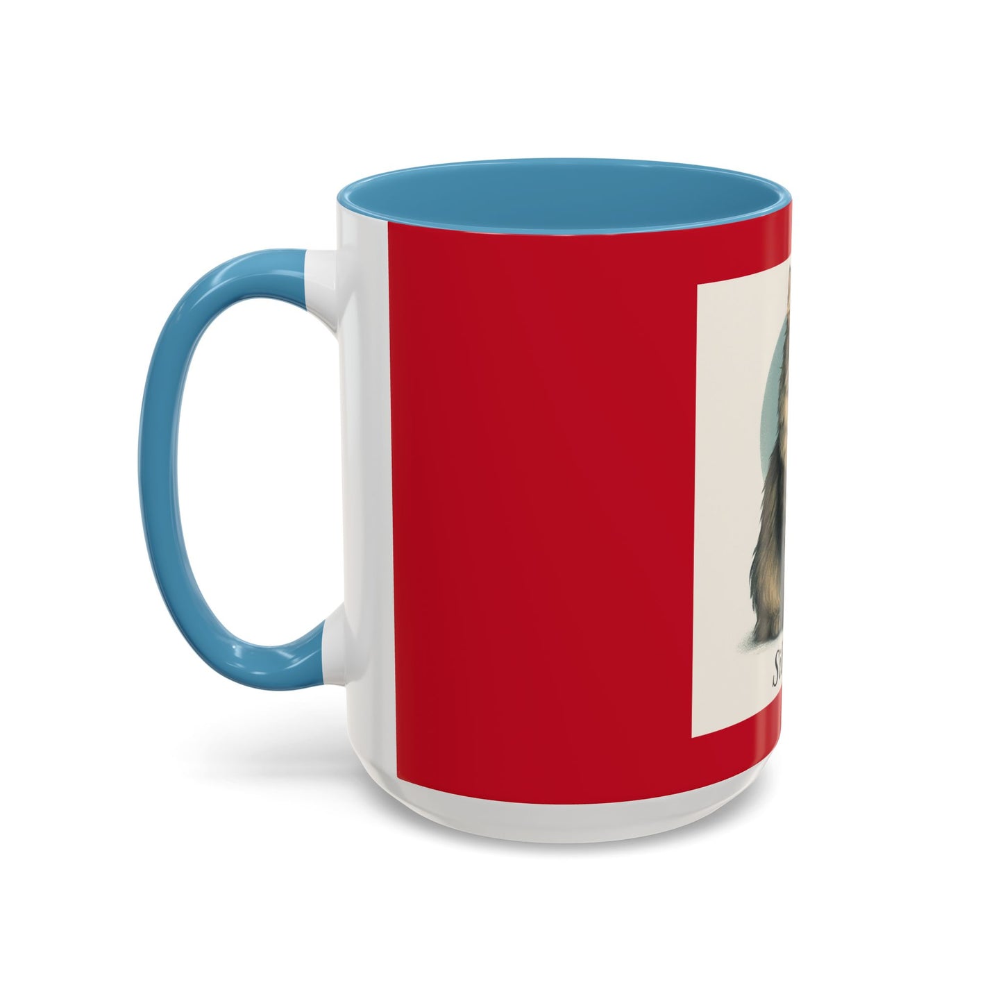 Siberian Cat Accent Coffee Mug, Unique Cat Lover Gift, Black Handle Mug, Animal Art, 11oz & 15oz Coffee Cup