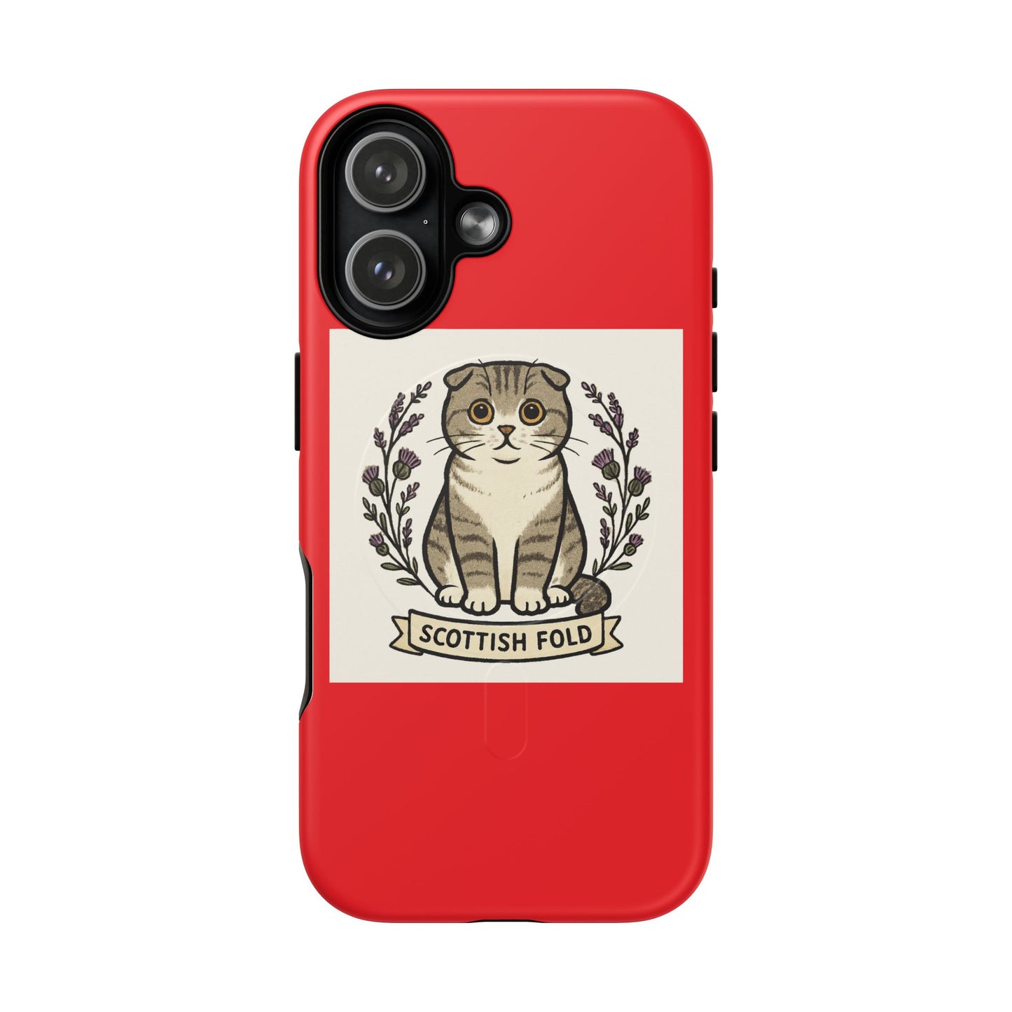 Scottish Fold Cat Phone Case, Tough Magnetic Case, Cute Cat Lover Gift, Pet Accessory, Unique Animal Design