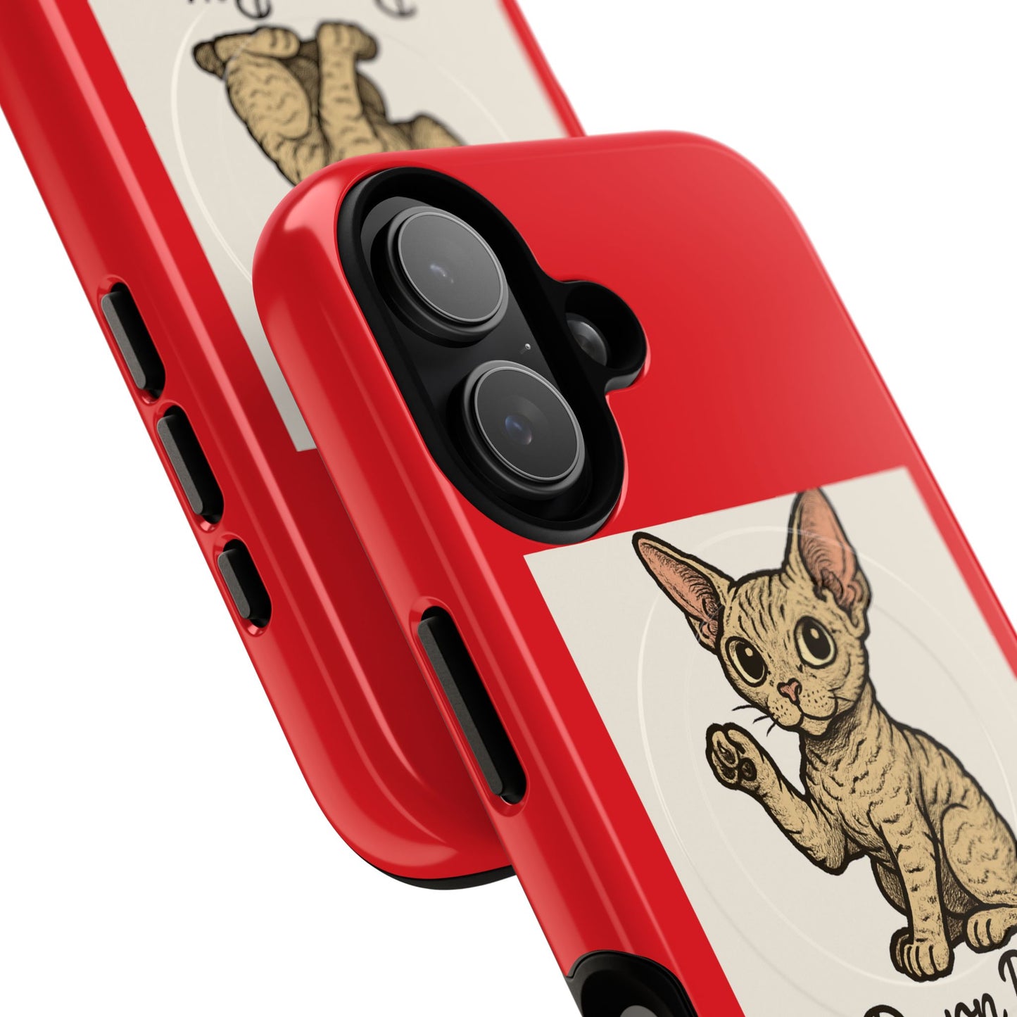 Tough Magnetic Phone Case featuring Adorable Devon Rex Cat