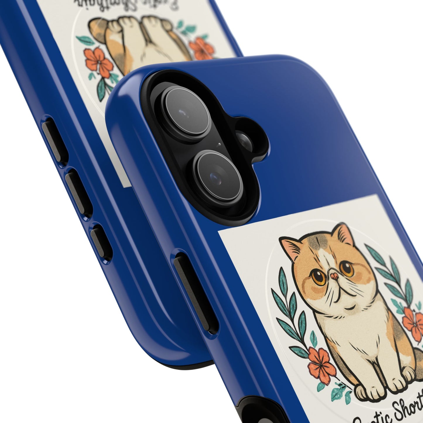 Cat Lover Tough Magnetic Phone Case, Exotic Shorthair Pet Case, Cute Cat Accessory, Gift for Cat Owners, Durable Phone Cover