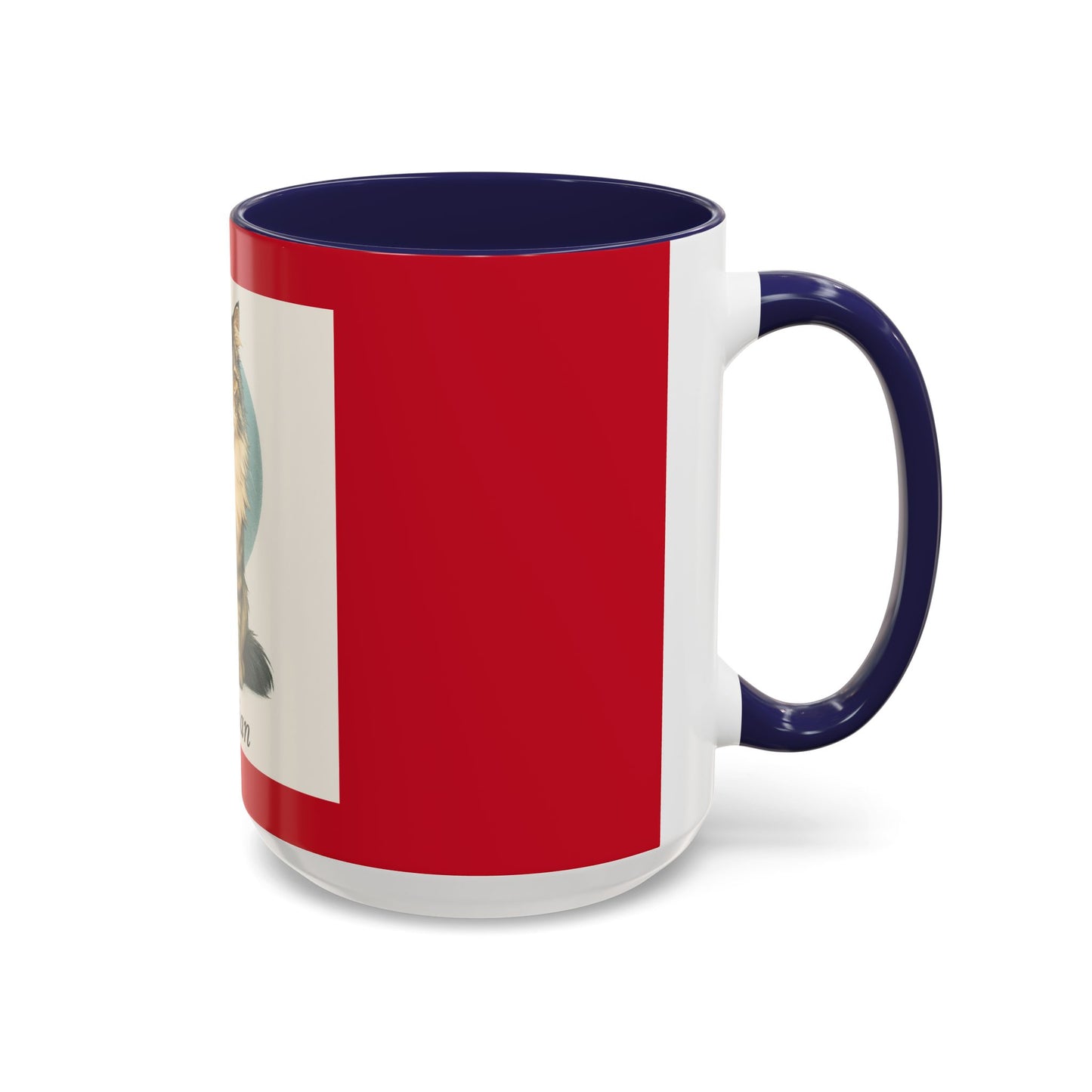 Siberian Cat Accent Coffee Mug, Unique Cat Lover Gift, Black Handle Mug, Animal Art, 11oz & 15oz Coffee Cup