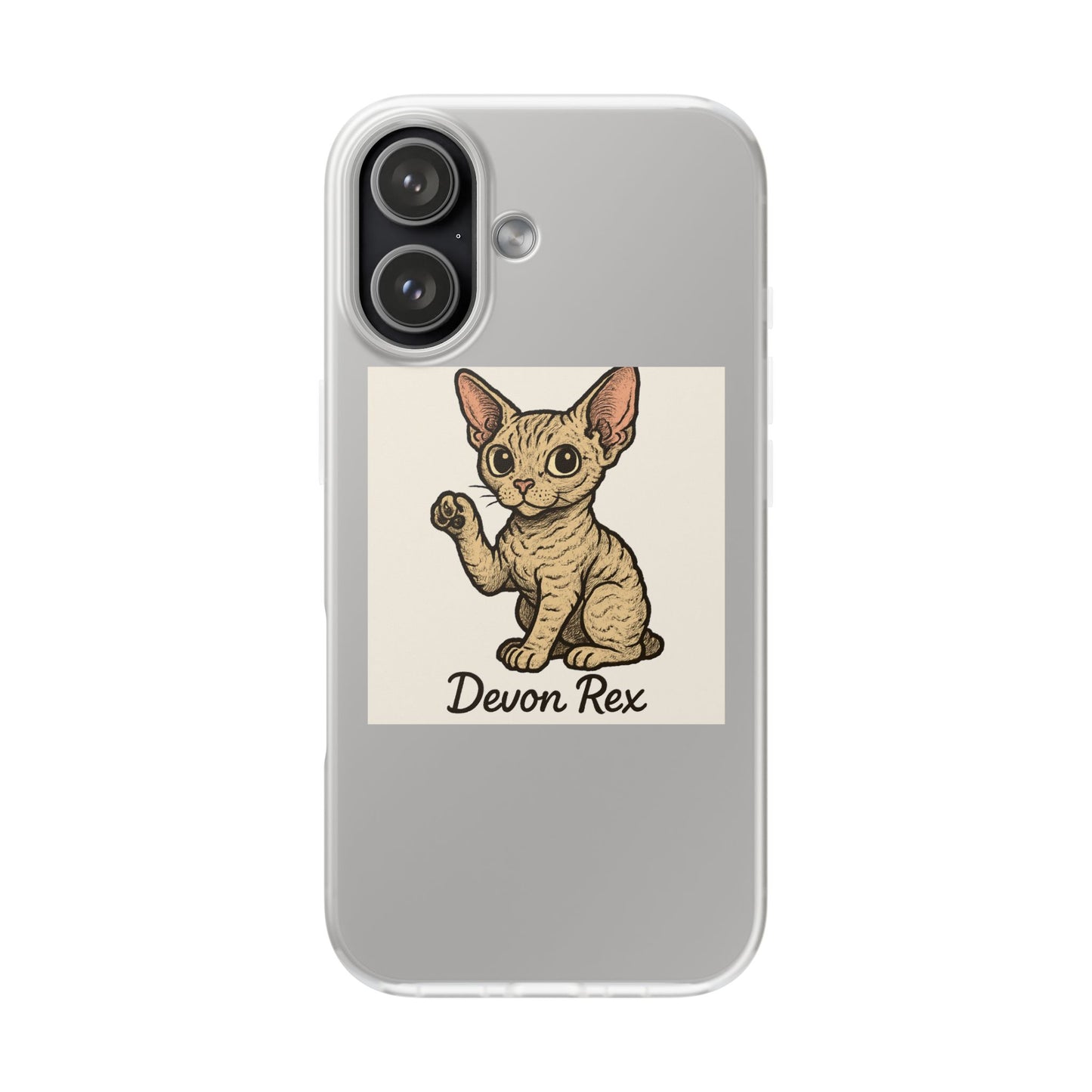 Devon Rex Cat Flexi Case | Cute Pet Lover Gift, Funny Cat Accessories, Animal Print Phone Cover, Birthday, Everyday Use