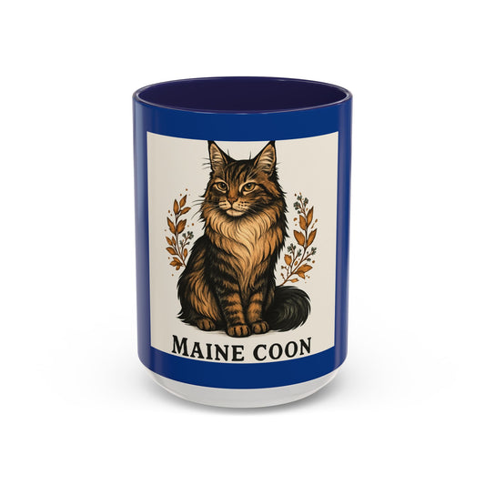 Maine Coon Cat Coffee Mug, Cat Lover Gift, Pet Owner Collection, Unique Accent Mug, Decorative Drinkware