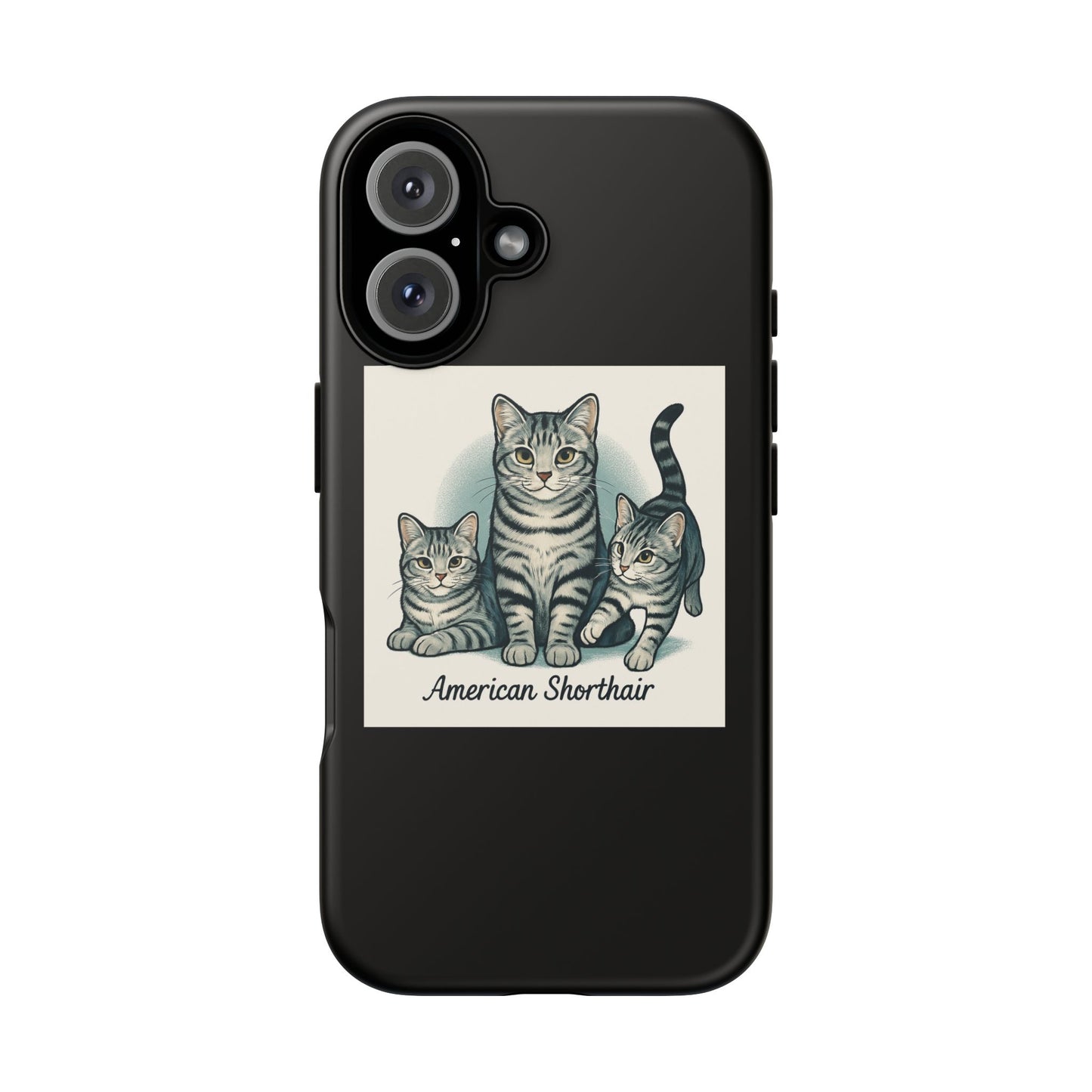 Cute Cat Phone Case, American Shorthair Lover Gift, Pet Owner Accessory, Animal-Themed Case, Unique Cat Gifts