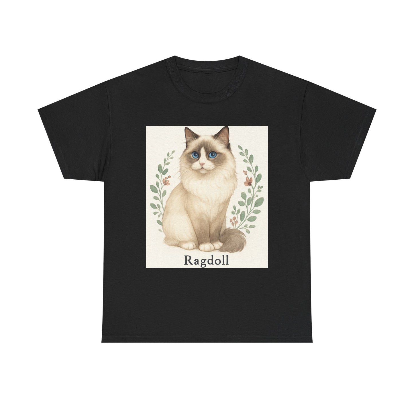 Ragdoll Cat Unisex Heavy Cotton Tee, Cute Cat Shirt, Animal Lover Gift, Pet Lover Apparel, Casual T-Shirt, Gift for Cat Moms