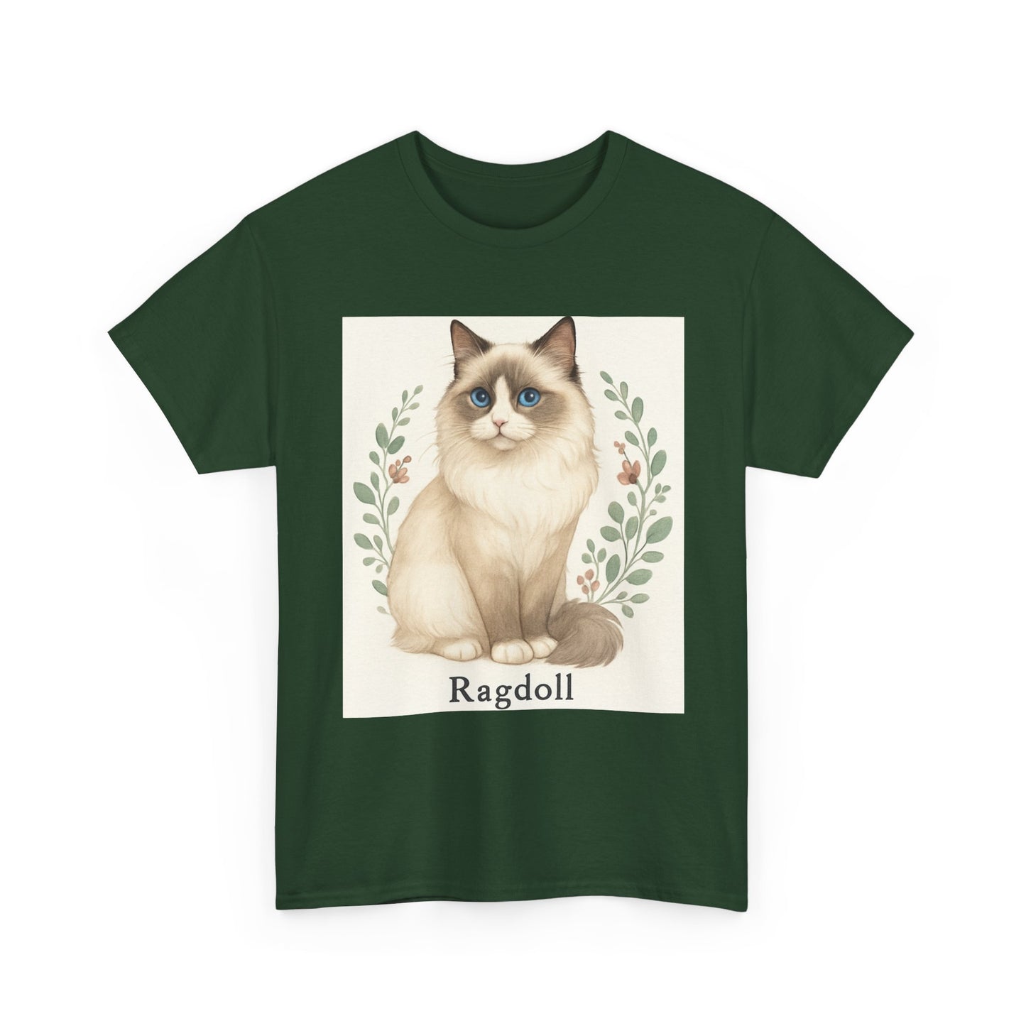 Ragdoll Cat Unisex Heavy Cotton Tee, Cute Cat Shirt, Animal Lover Gift, Pet Lover Apparel, Casual T-Shirt, Gift for Cat Moms