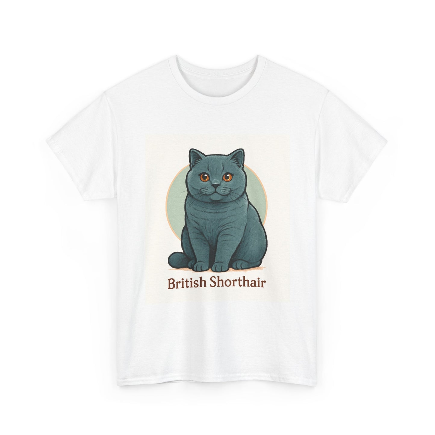 British Shorthair Cat Tee, Unisex Cotton T-Shirt, Cute Pet Lover Gift, Animal Lover Apparel, Cat Mom Shirt, Unique Birthday Present