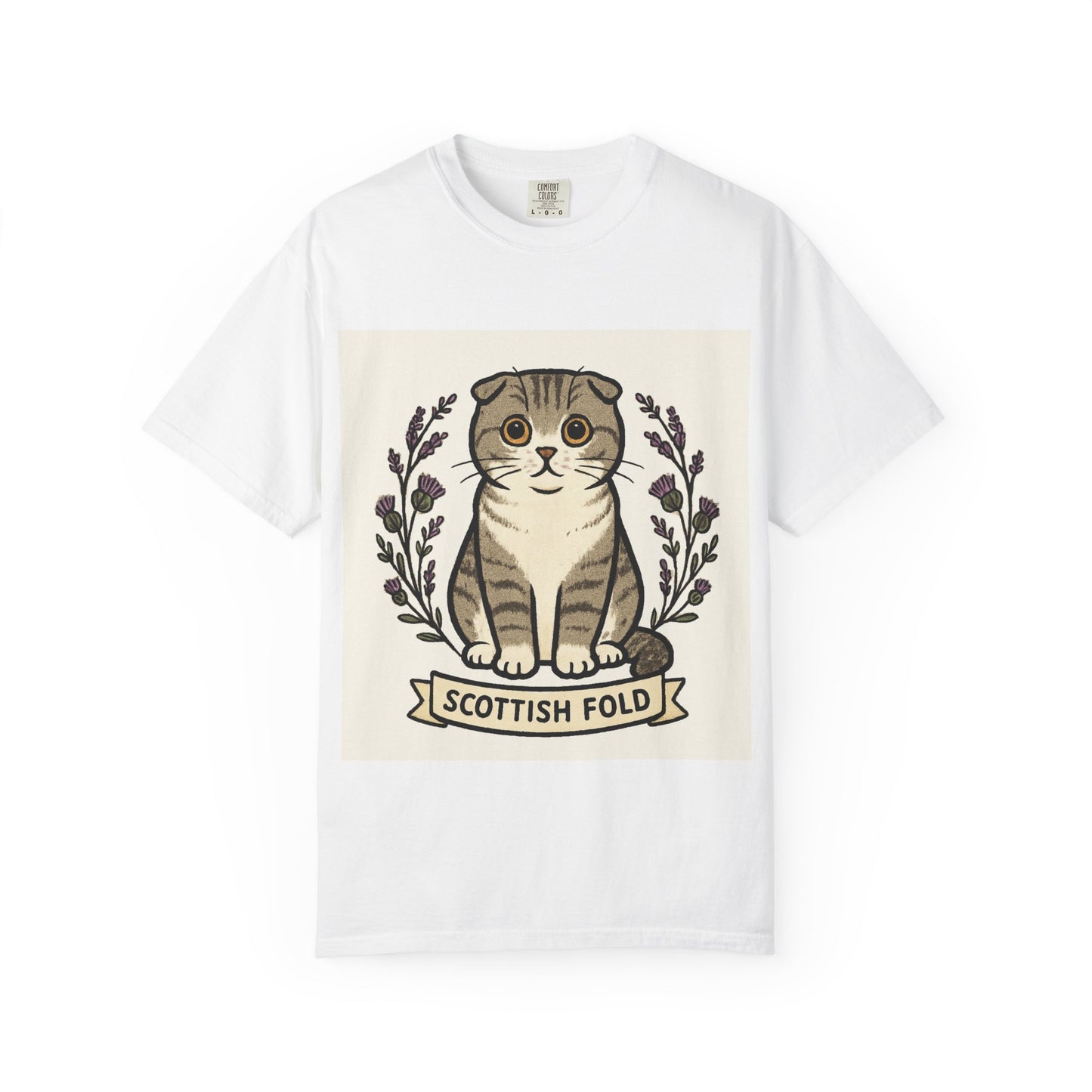 Scottish Fold Cat T-shirt, Cute Cat Lover Gift, Pet Lover Apparel, Cozy Everyday Wear, Unisex Casual Tee