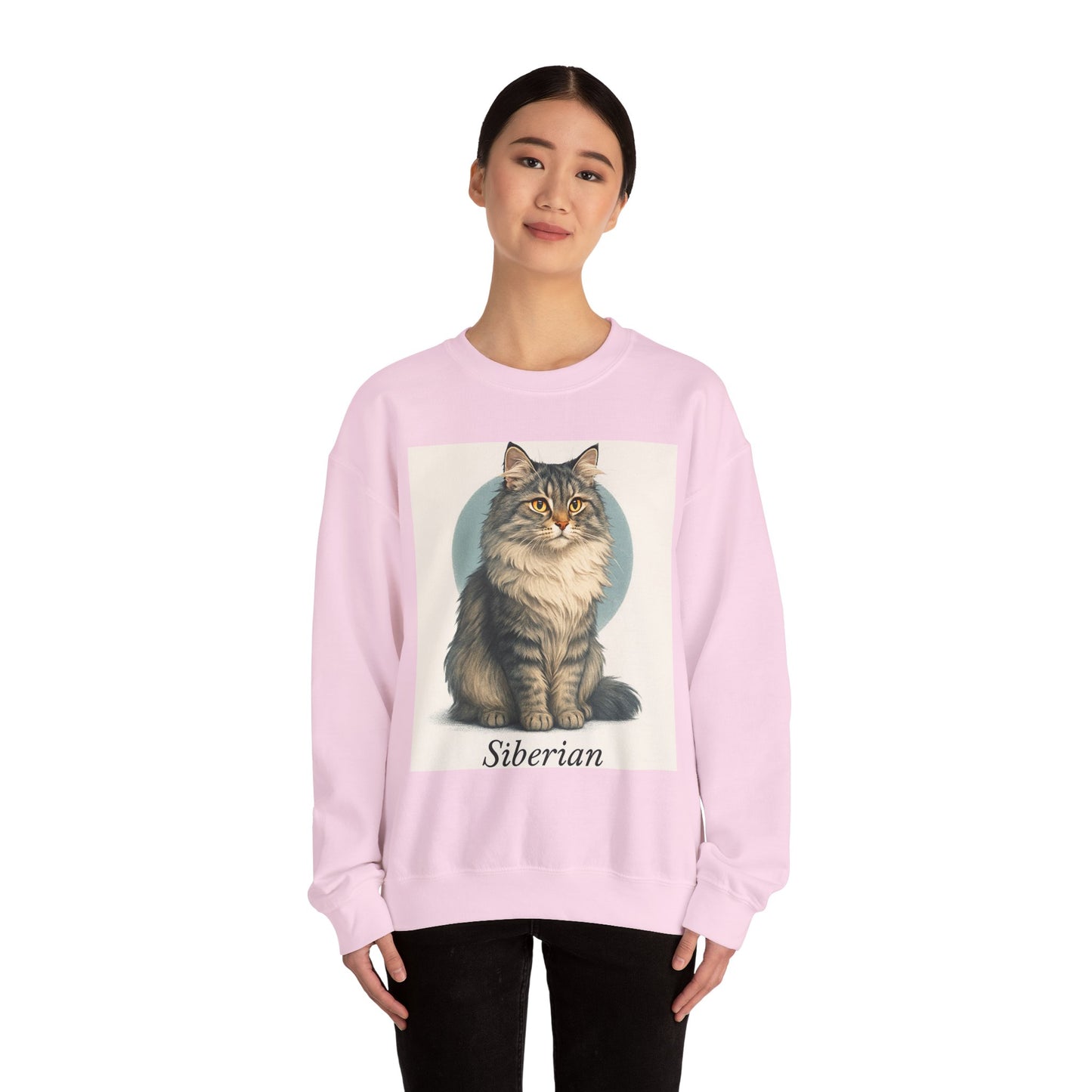 Siberian Cat Sweatshirt, Cozy Crewneck, Pet Lover Gift, Cat Apparel, Animal Lover Sweatshirt, Fall/Winter Fashion