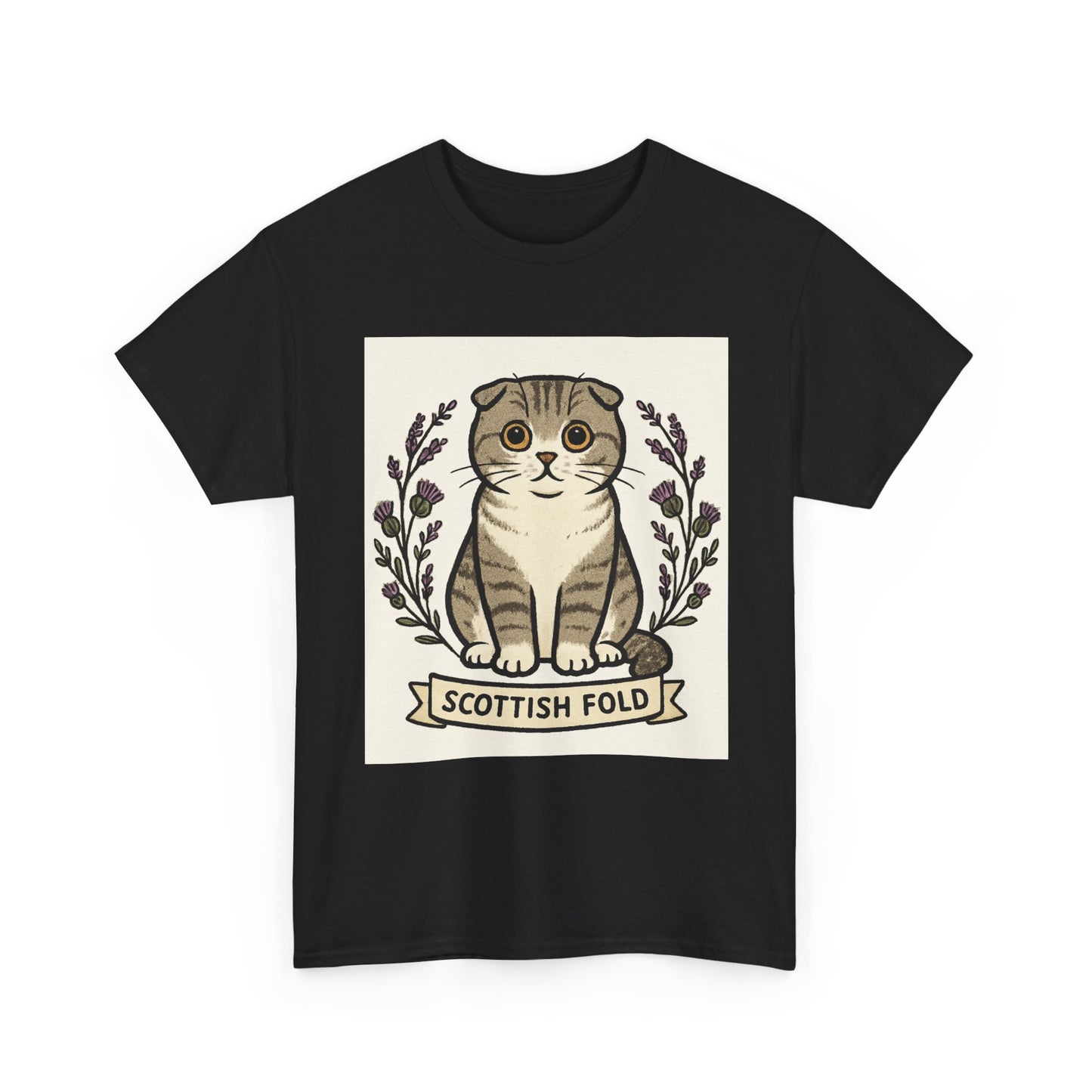 Scottish Fold Cat Tee for Cat Lovers, Cute Animal T-Shirt, Unisex Graphic Tee, Gifts for Pet Owners, Birthday Gift for Cat Owners