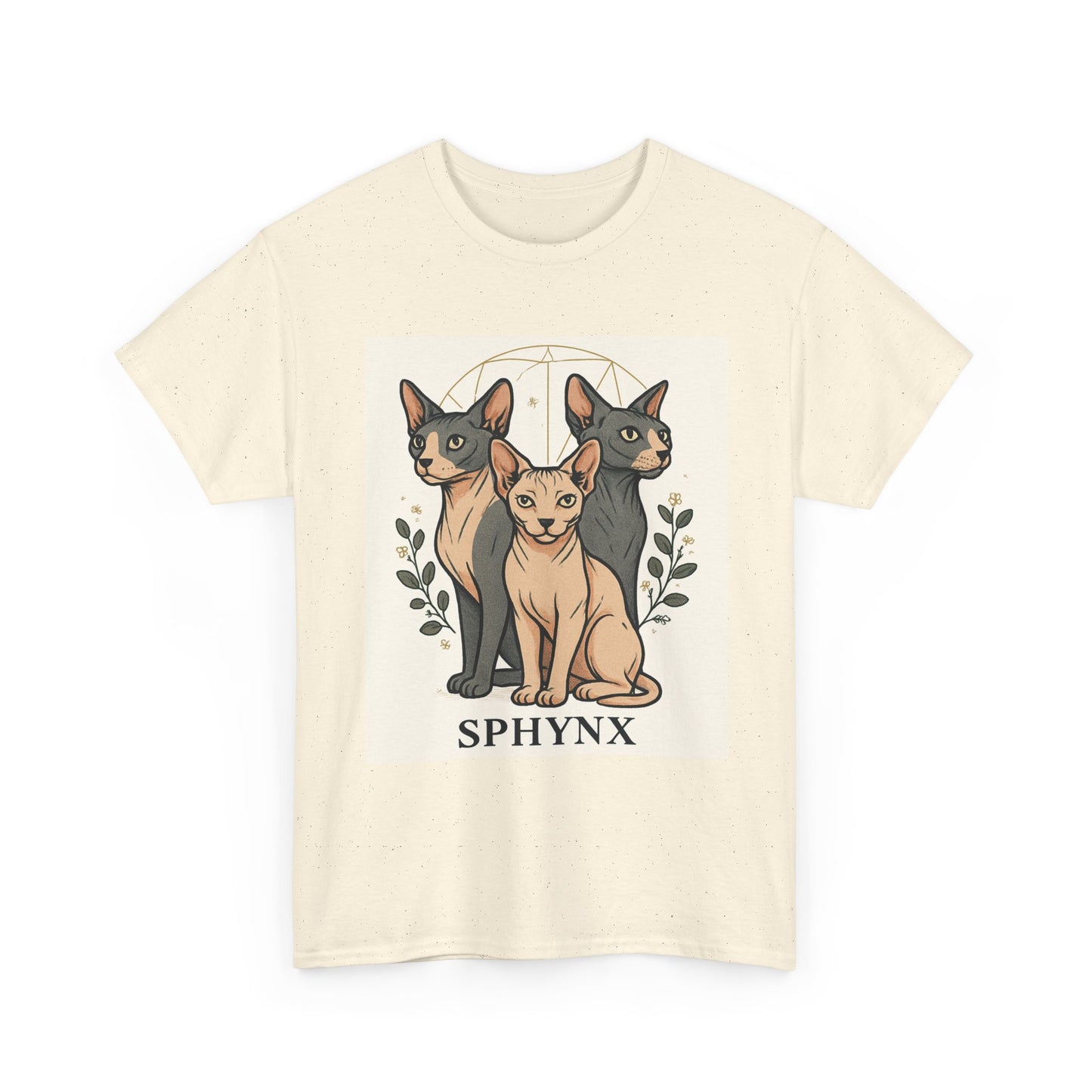 Sphynx Cat Graphic Tee - Unisex Heavy Cotton T-Shirt, Cat Lover Gift, Pet Mom Shirt, Vintage Style Tee, Funny Pet Humor