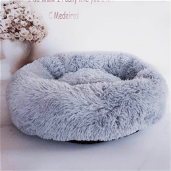 Luxuriously Cozy Round Plush Cat Mattress