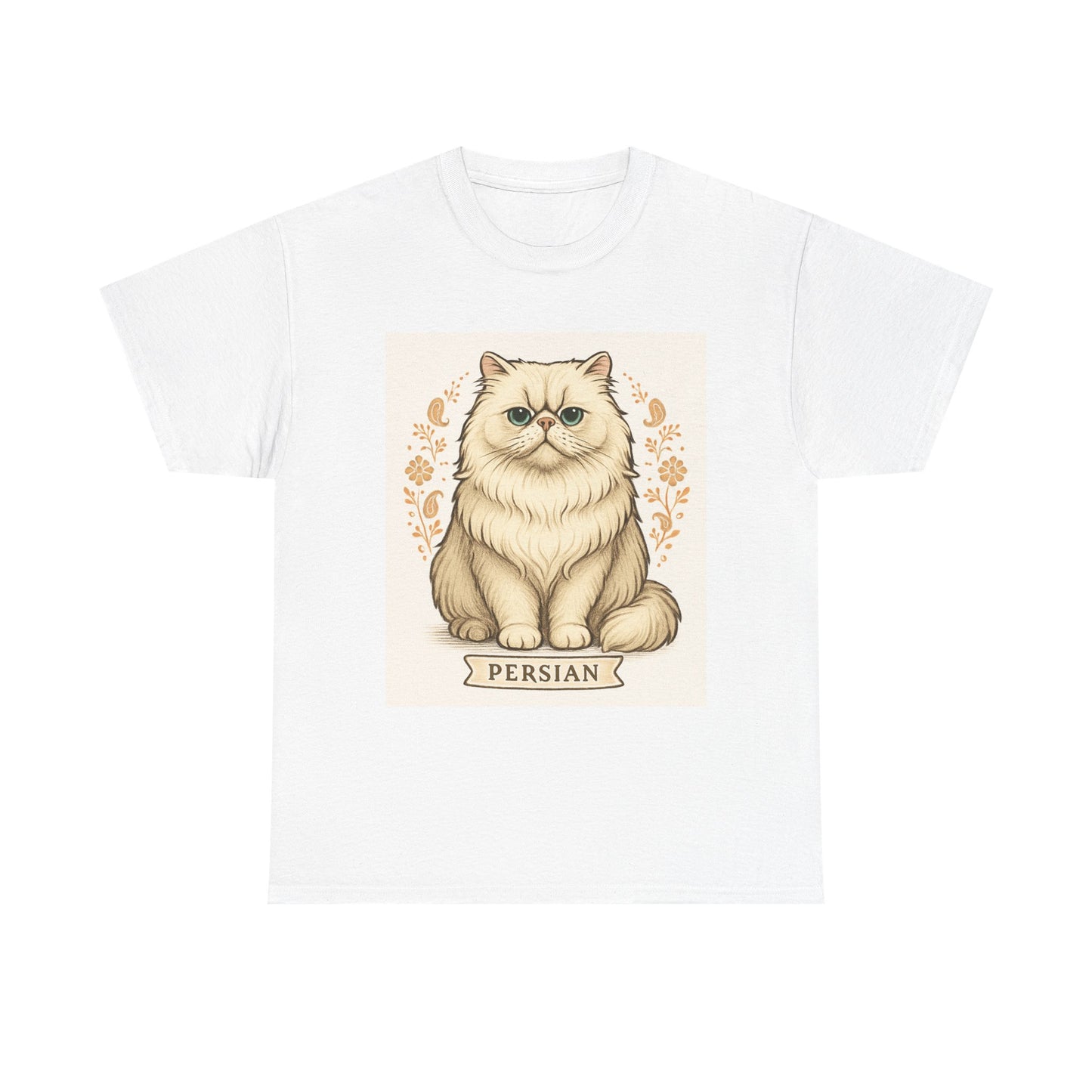 Persian Cat Unisex Heavy Cotton Tee - Perfect Gift for Cat Lovers, Animal Lovers, Casual Wear, Pet Themed Fashion, Birthday Gifts
