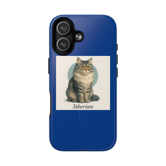 Siberian Cat Magnetic Phone Case, Tough Magnetic Cases, Pet Lover Gift, Cat Mom Present, Cute Animal Accessories, Tech Protection