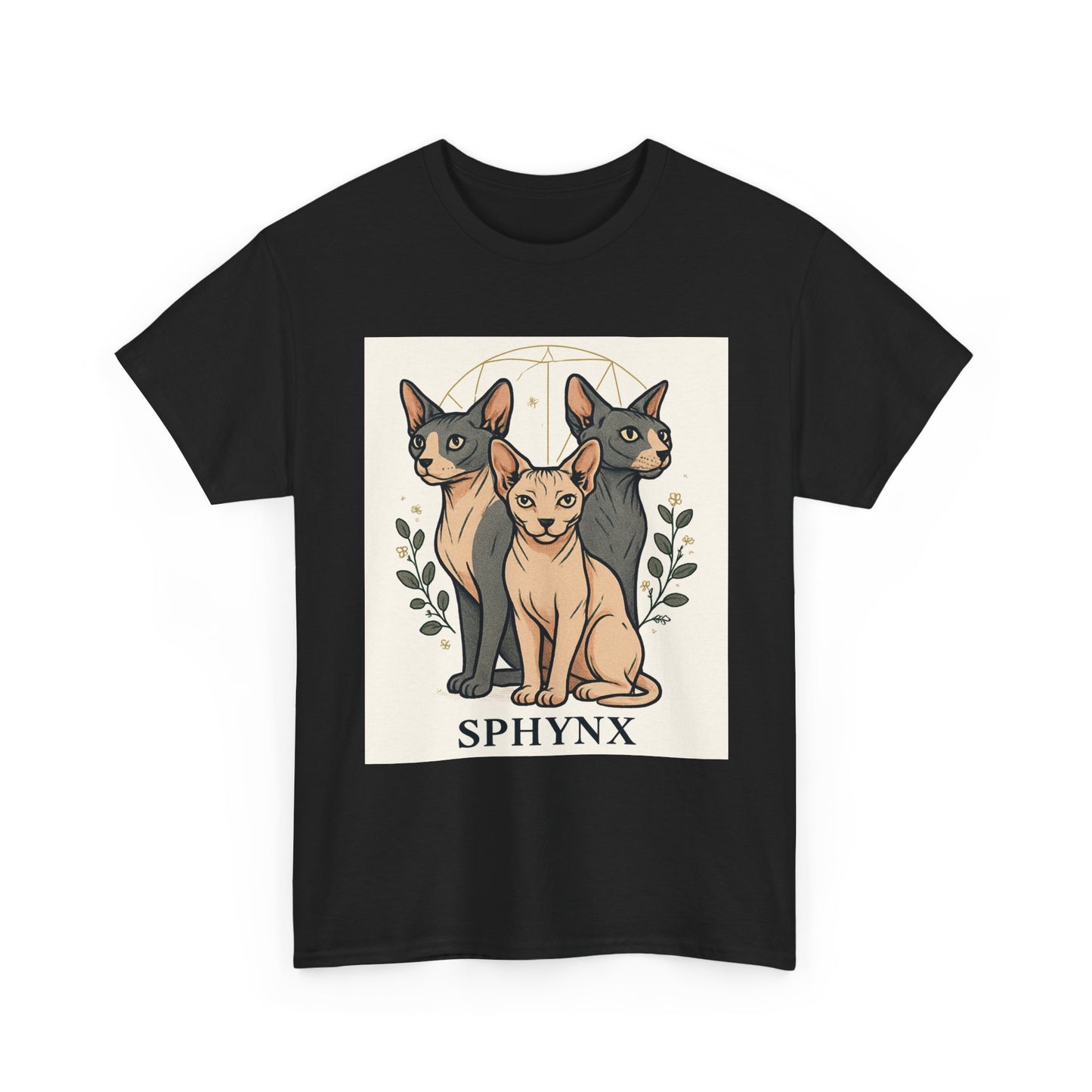Sphynx Cat Graphic Tee - Unisex Heavy Cotton T-Shirt, Cat Lover Gift, Pet Mom Shirt, Vintage Style Tee, Funny Pet Humor