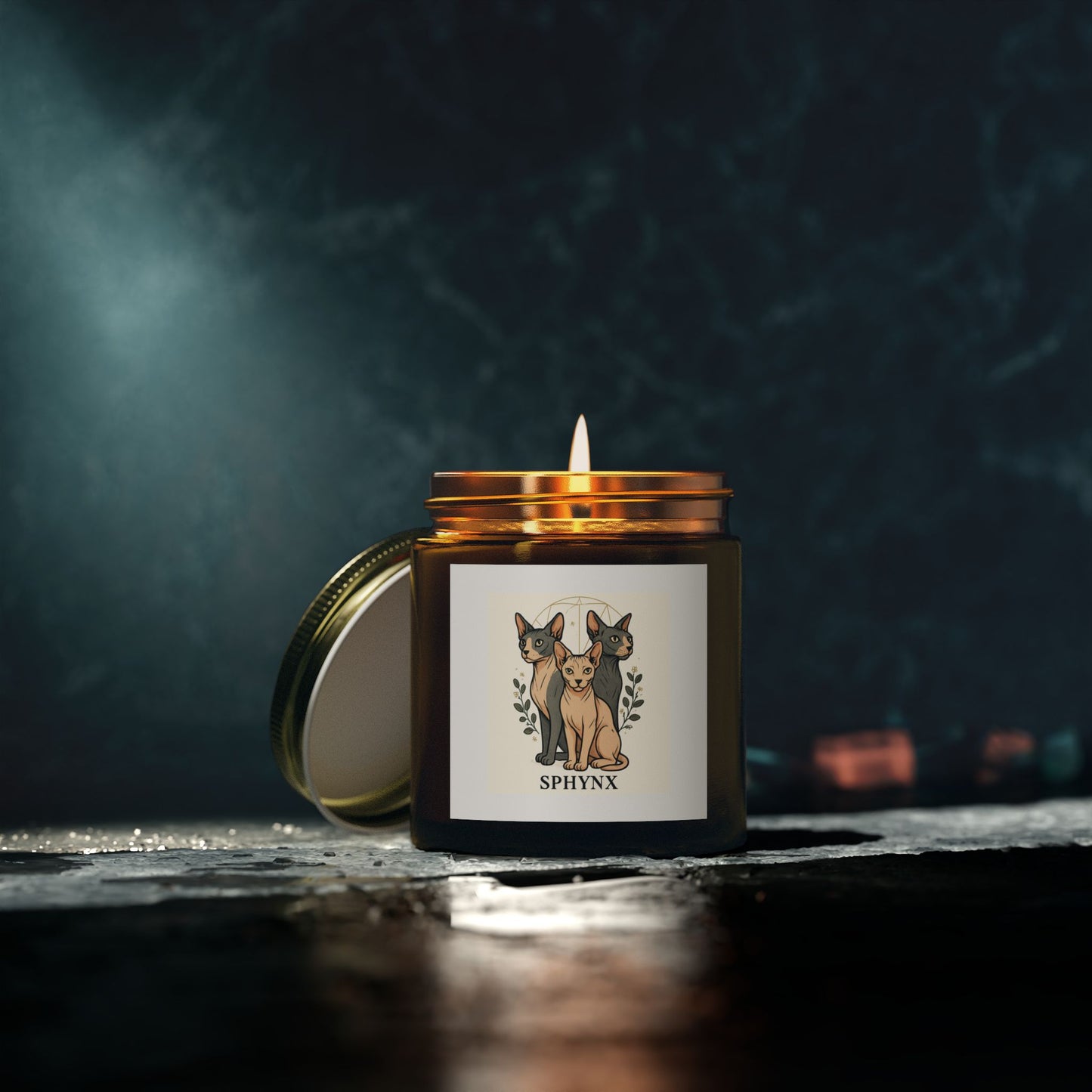 Scented Candles for Pet Lovers, Aromatic Soy Wax Candles, Gifts for Animal Lovers, Home Decor, Sphynx Cat Candle
