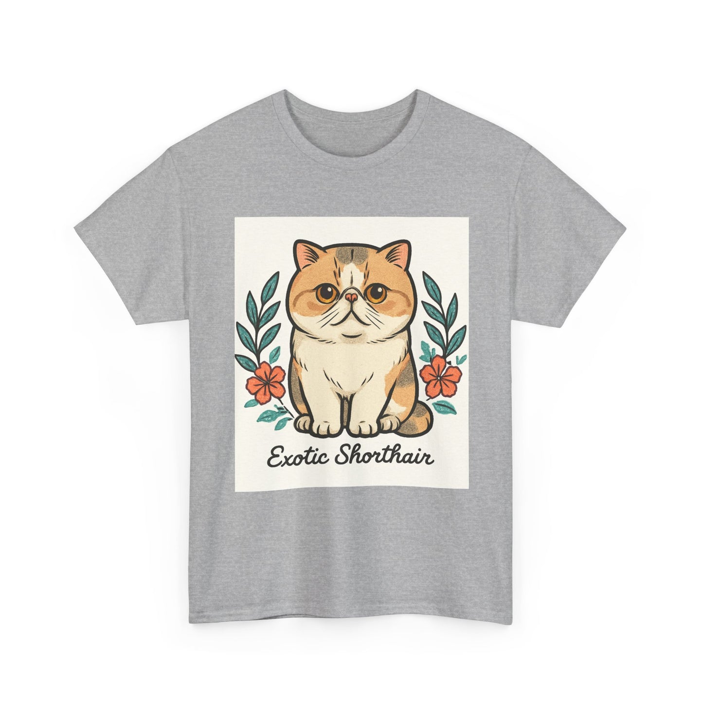 Exotic Shorthair Cat Tee - Cute Cat Lover T-Shirt, Gift for Cat Owners, Animal Lover Gift, Pet Themed Shirt, Casual Wear