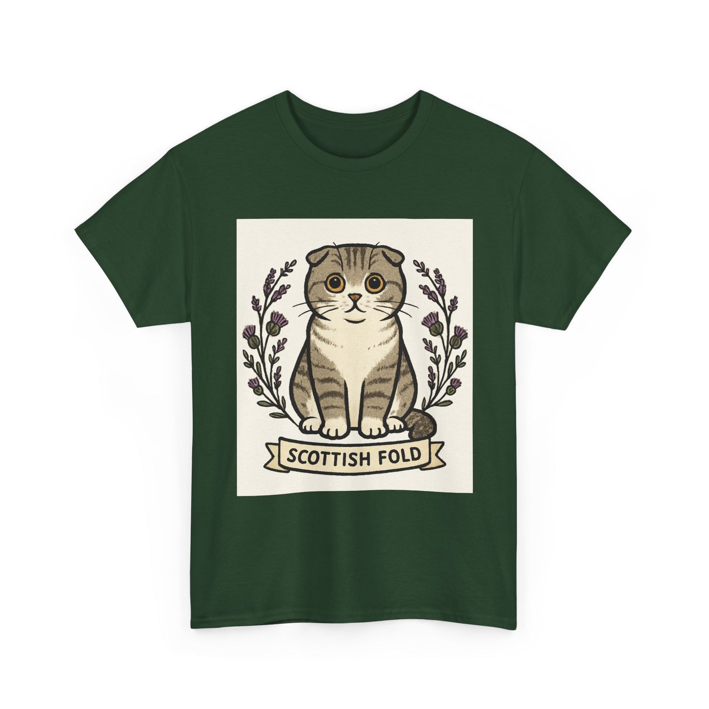 Scottish Fold Cat Tee for Cat Lovers, Cute Animal T-Shirt, Unisex Graphic Tee, Gifts for Pet Owners, Birthday Gift for Cat Owners