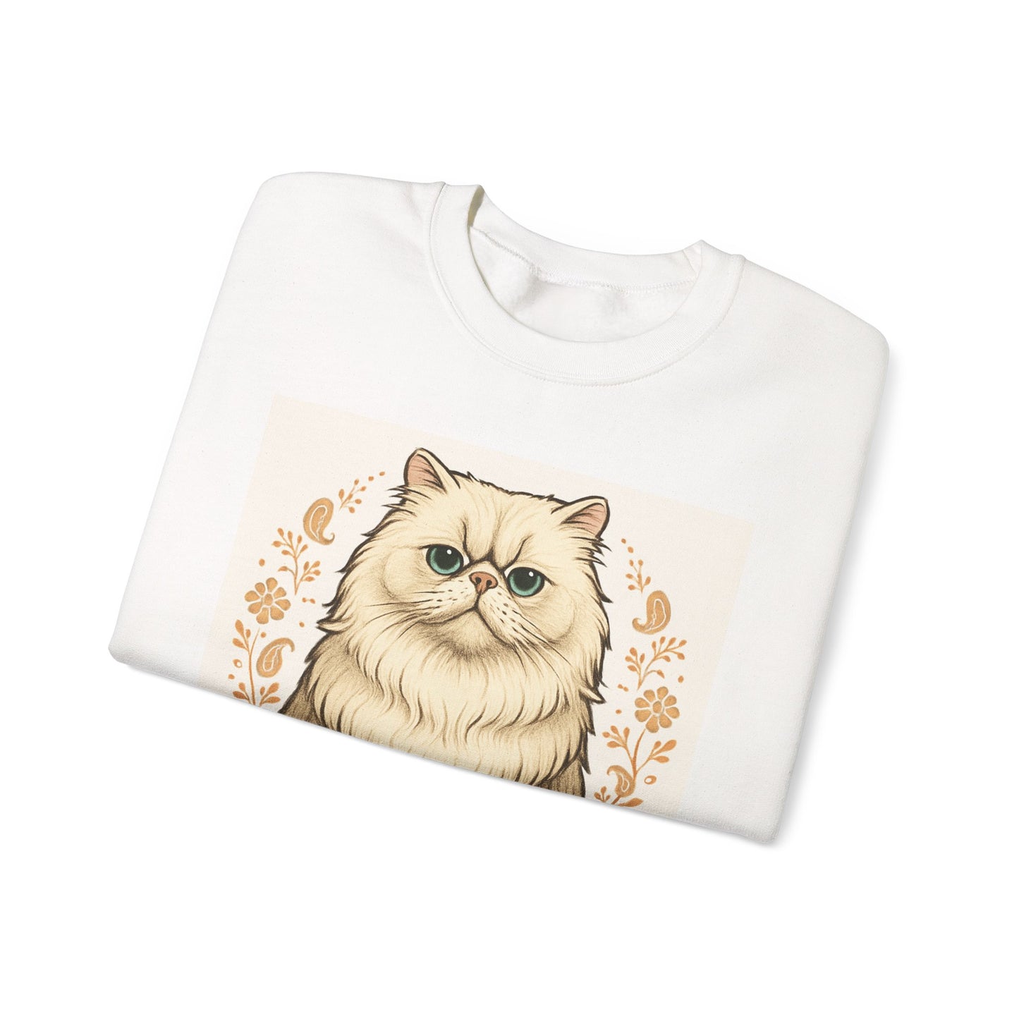 Persian Cat Crewneck Sweatshirt, Cozy Pet Lover Gift, Cat Themed Apparel, Year-Round Comfort, Unisex Casual Style