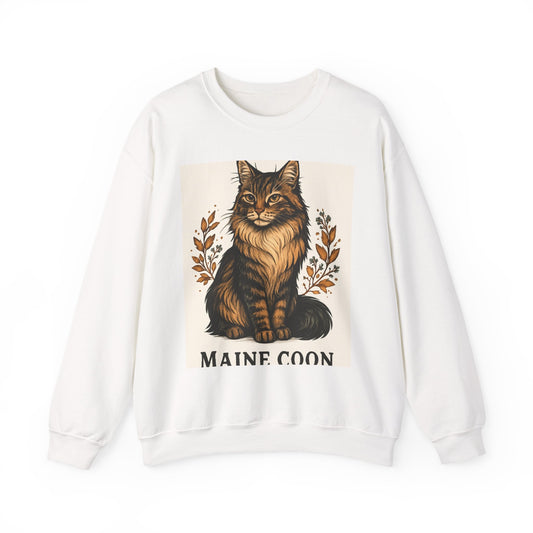 Maine Coon Sweatshirt, Cozy Cat Lover Gift, Unisex Sweatshirt, Cat Pet Owner Apparel, Funny Cat Design, Birthday Gift for Cat Lovers