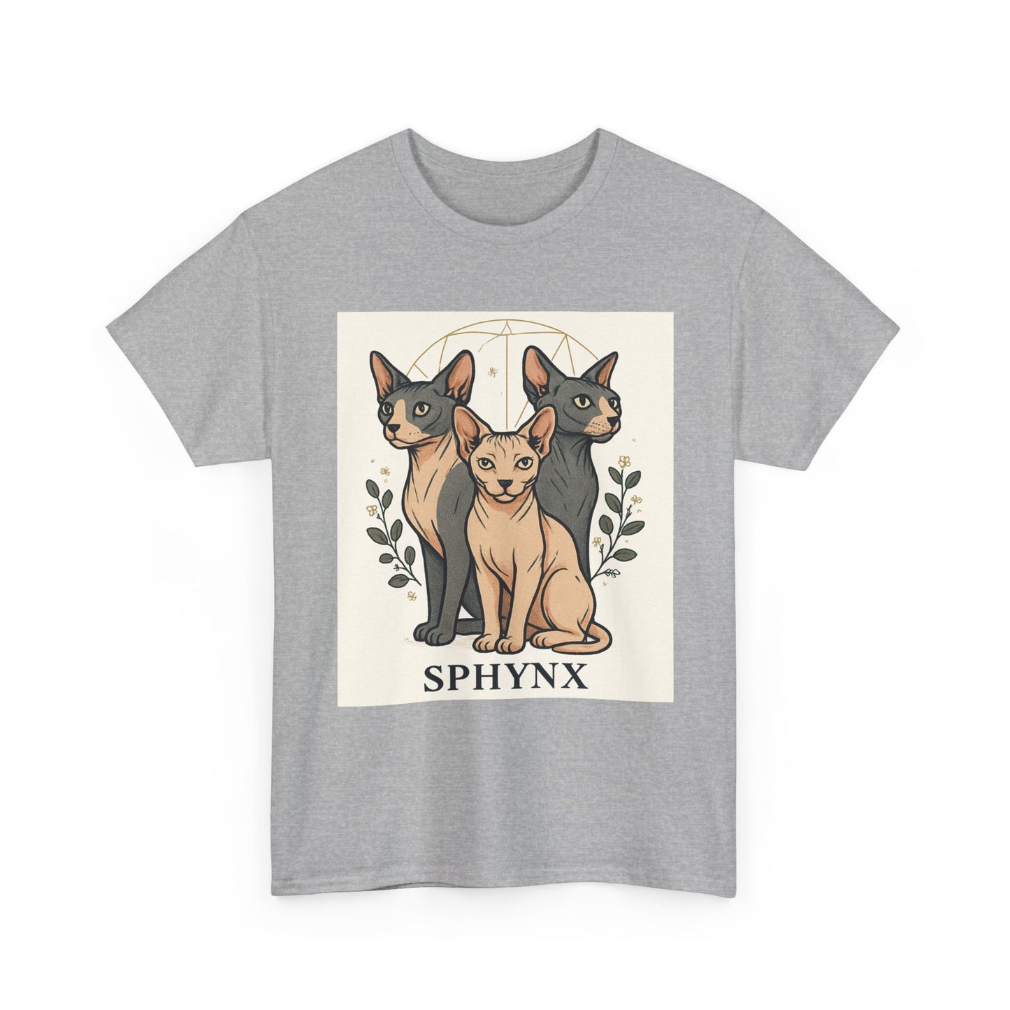Sphynx Cat Graphic Tee - Unisex Heavy Cotton T-Shirt, Cat Lover Gift, Pet Mom Shirt, Vintage Style Tee, Funny Pet Humor