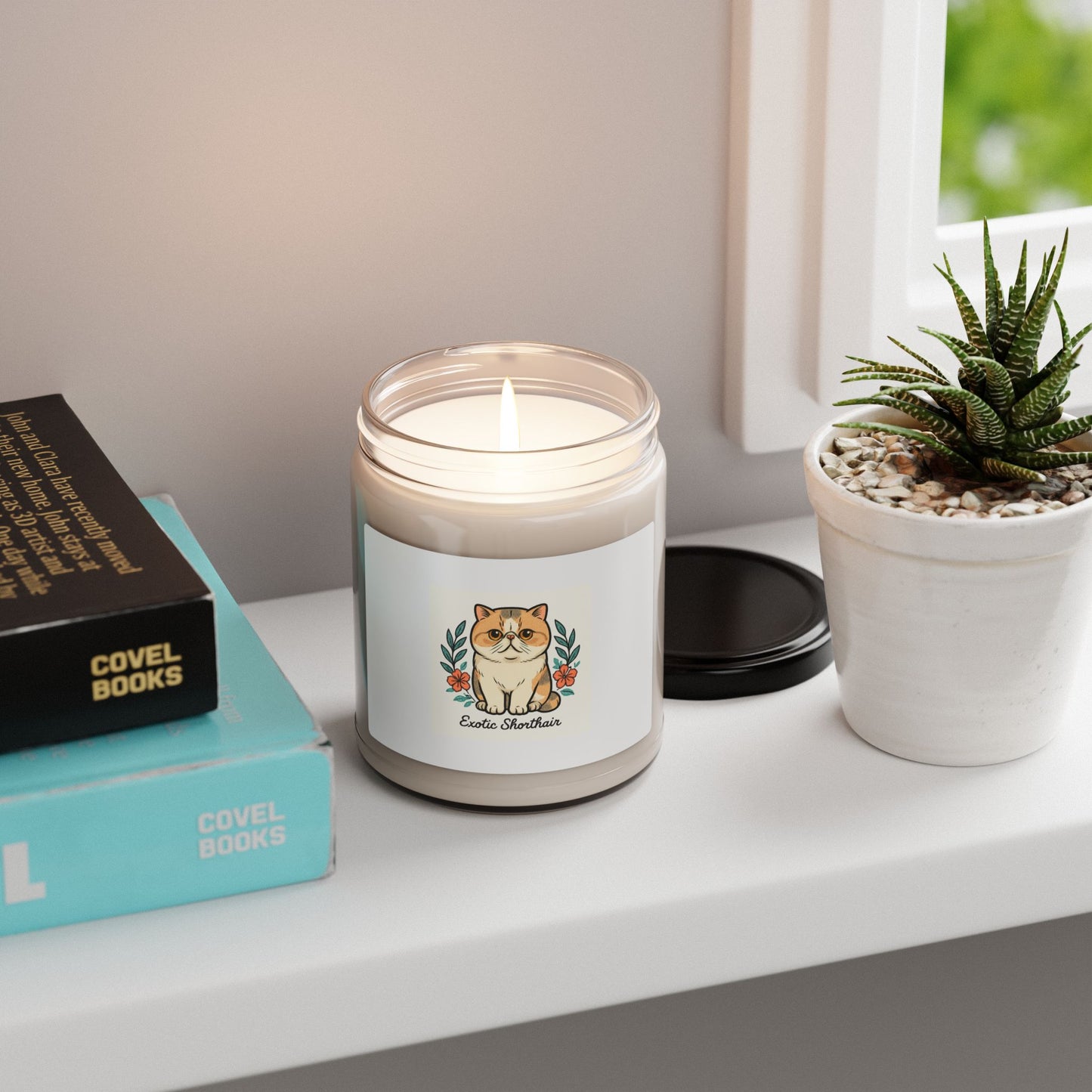 Exotic Shorthair Scented Soy Candle, Relaxing Candle, Pet Lover Gift, Home Decor, Birthday Present, Cat Themed Candle