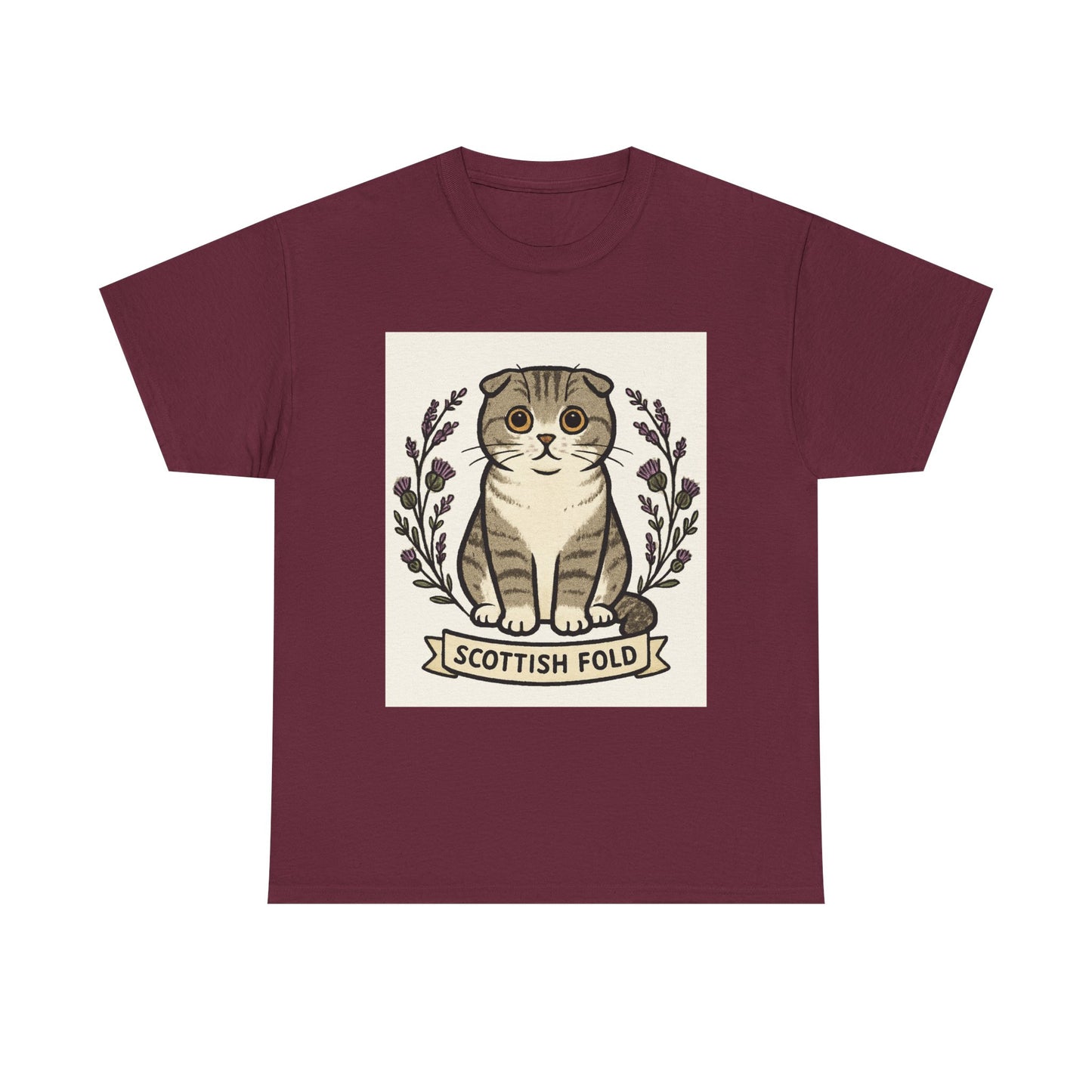 Scottish Fold Cat Tee for Cat Lovers, Cute Animal T-Shirt, Unisex Graphic Tee, Gifts for Pet Owners, Birthday Gift for Cat Owners