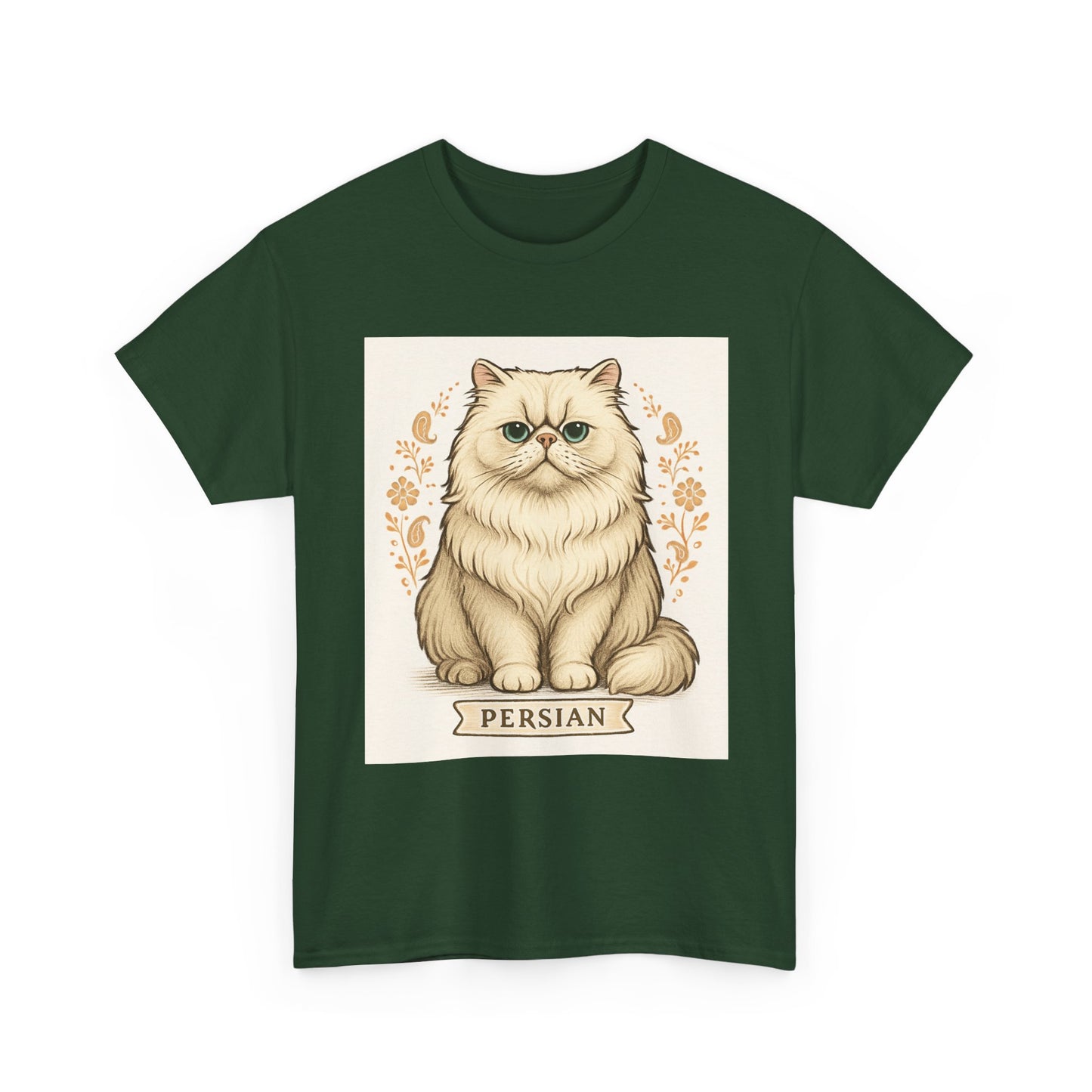 Persian Cat Unisex Heavy Cotton Tee - Perfect Gift for Cat Lovers, Animal Lovers, Casual Wear, Pet Themed Fashion, Birthday Gifts