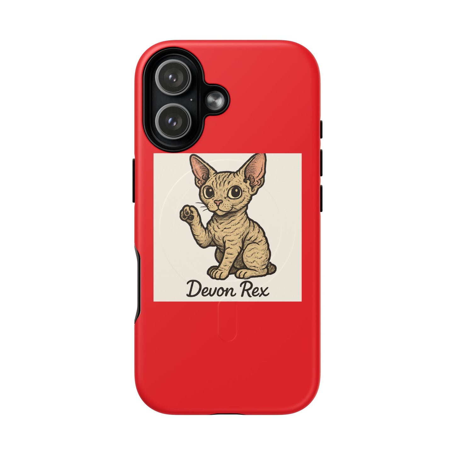 Tough Magnetic Phone Case featuring Adorable Devon Rex Cat