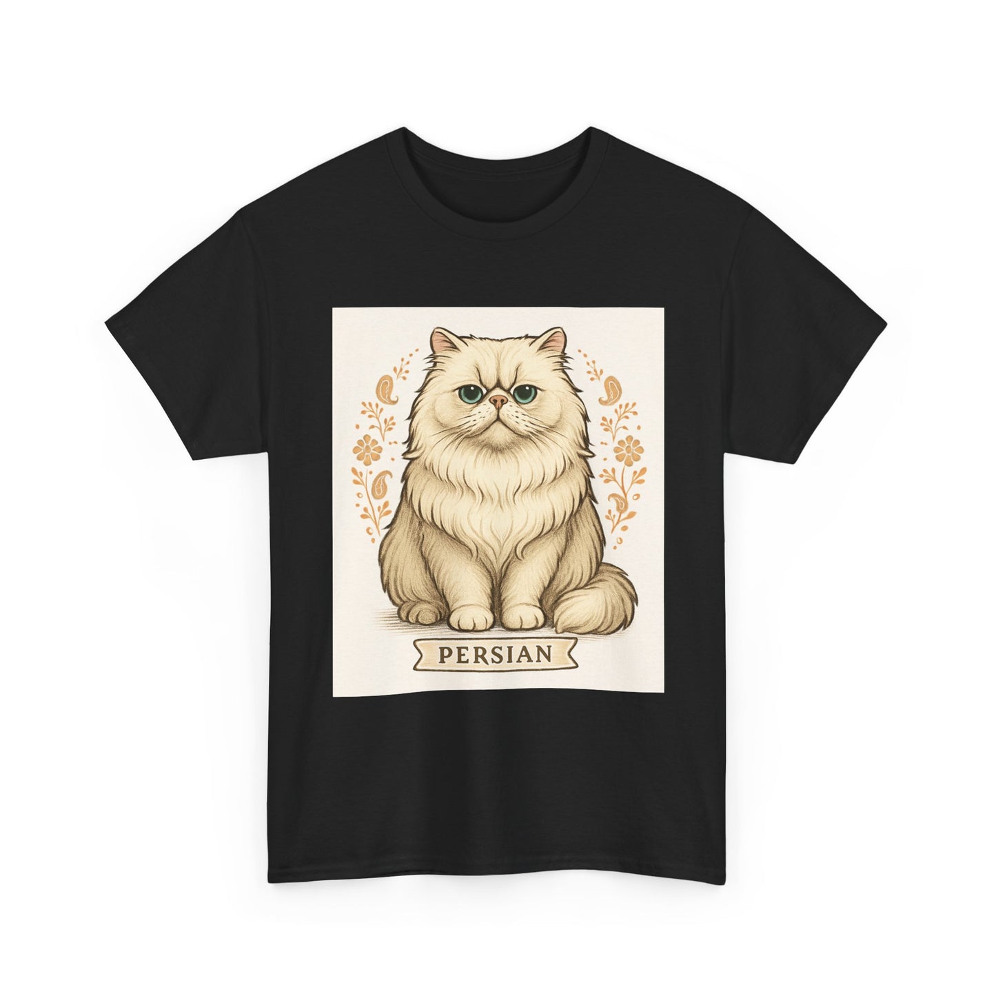 Persian Cat Unisex Heavy Cotton Tee - Perfect Gift for Cat Lovers, Animal Lovers, Casual Wear, Pet Themed Fashion, Birthday Gifts