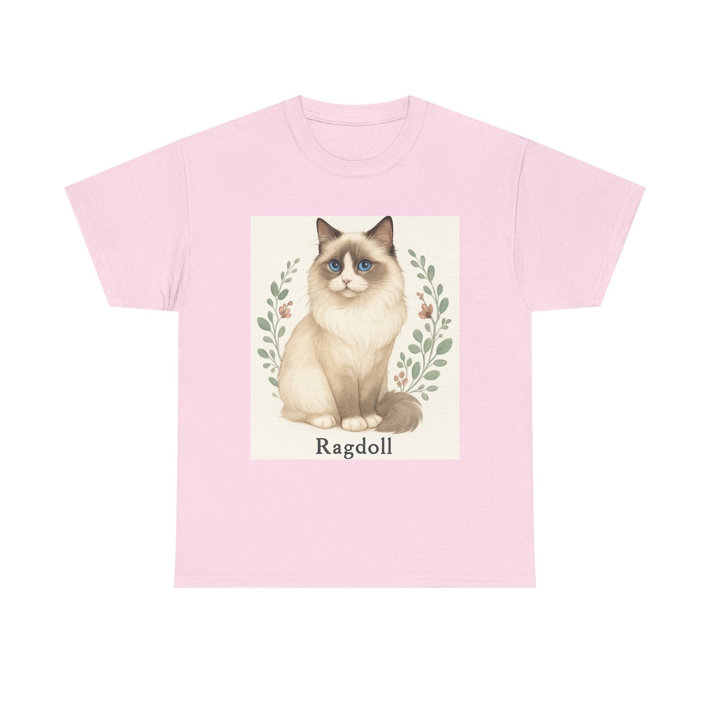 Ragdoll Cat Unisex Heavy Cotton Tee, Cute Cat Shirt, Animal Lover Gift, Pet Lover Apparel, Casual T-Shirt, Gift for Cat Moms