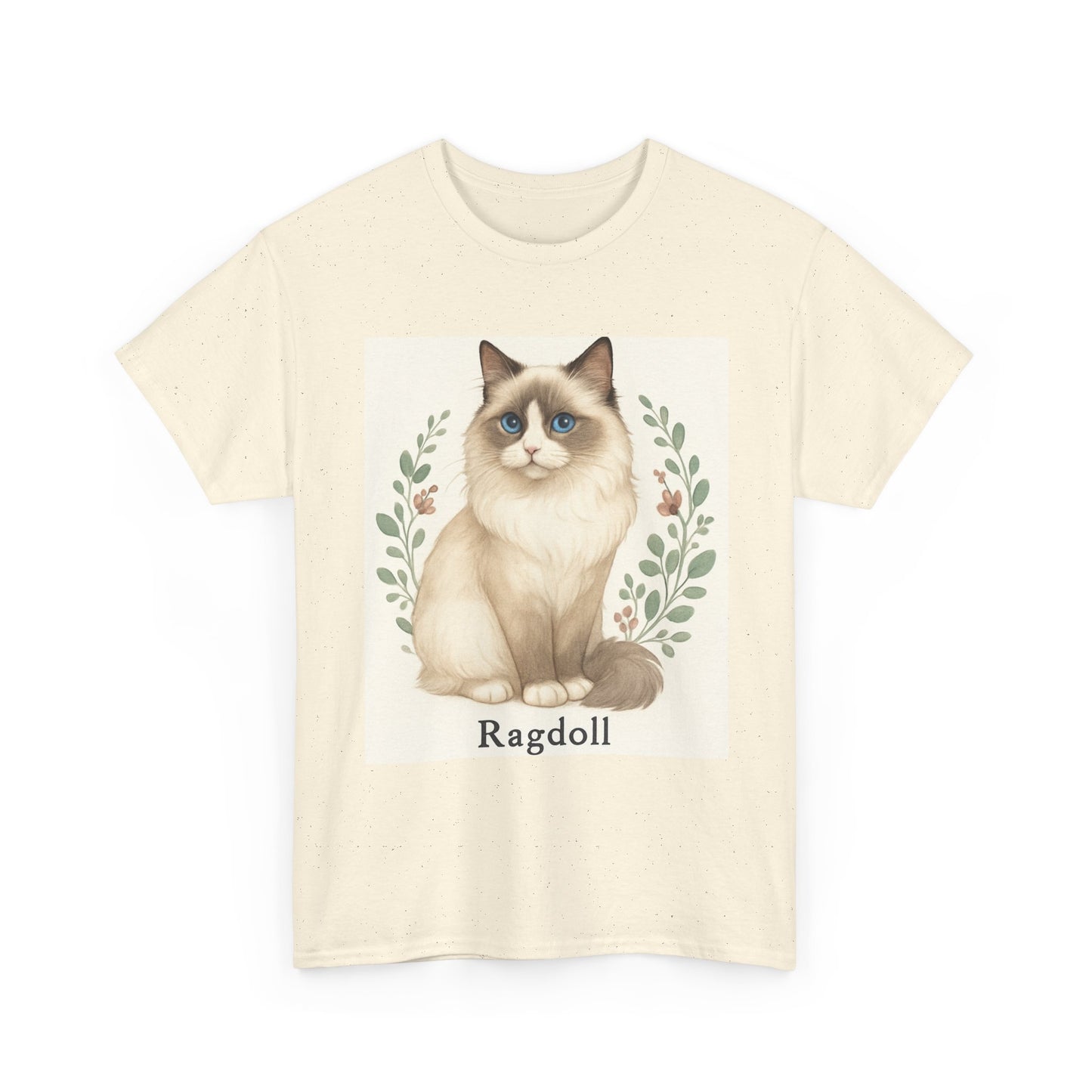 Ragdoll Cat Unisex Heavy Cotton Tee, Cute Cat Shirt, Animal Lover Gift, Pet Lover Apparel, Casual T-Shirt, Gift for Cat Moms