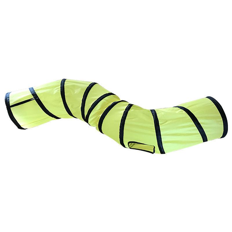 Foldable S-Shaped Cat Tunnel - The Ultimate Play Haven For Your Feline Friend!