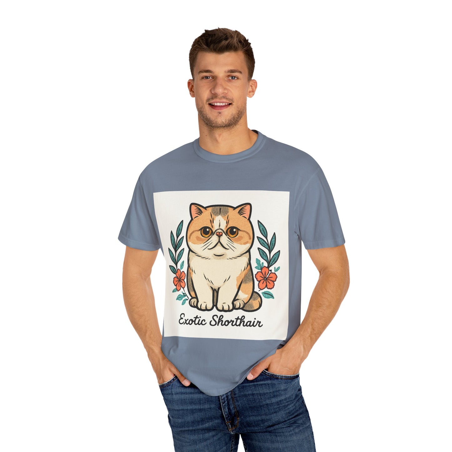 Exotic Shorthair Cat T-Shirt, Cute Cat Lover Gift, Vintage Style Tee, Animal Lover Apparel, Gift for Pet Owners, Birthday Gift