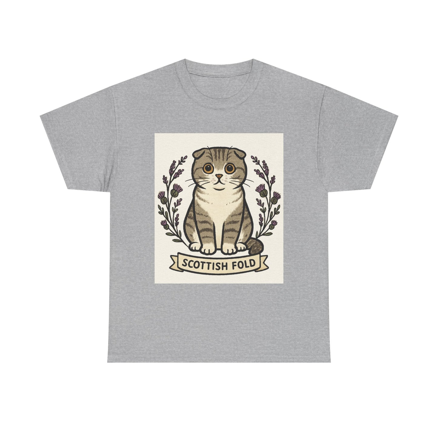 Scottish Fold Cat Tee for Cat Lovers, Cute Animal T-Shirt, Unisex Graphic Tee, Gifts for Pet Owners, Birthday Gift for Cat Owners