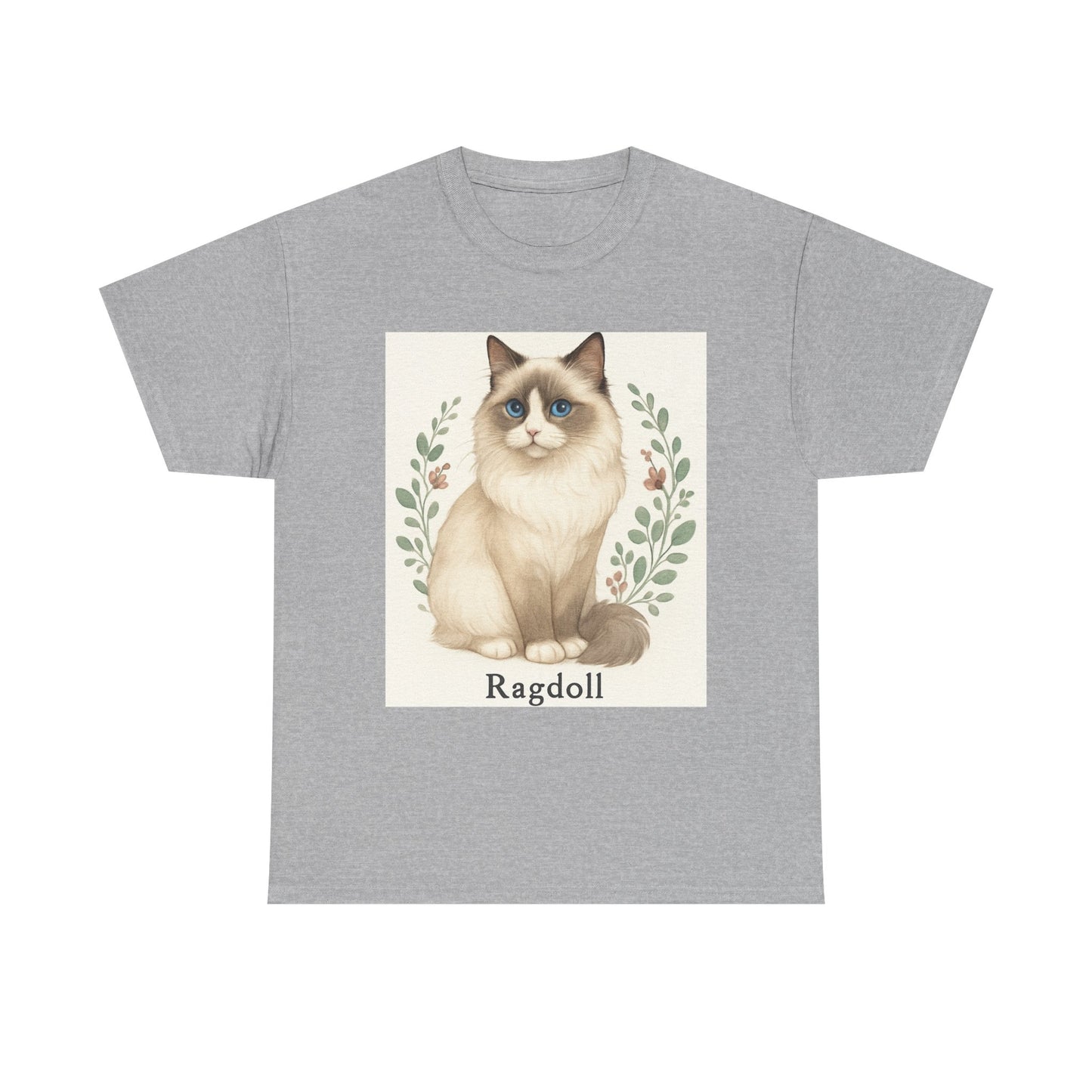 Ragdoll Cat Unisex Heavy Cotton Tee, Cute Cat Shirt, Animal Lover Gift, Pet Lover Apparel, Casual T-Shirt, Gift for Cat Moms