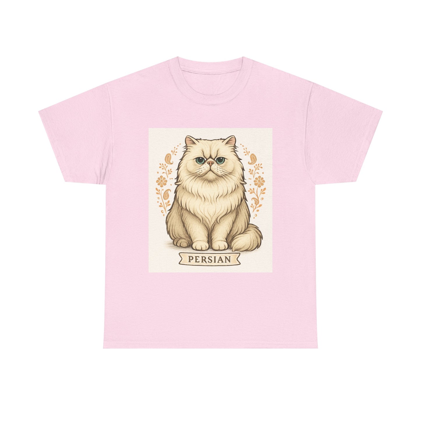 Persian Cat Unisex Heavy Cotton Tee - Perfect Gift for Cat Lovers, Animal Lovers, Casual Wear, Pet Themed Fashion, Birthday Gifts