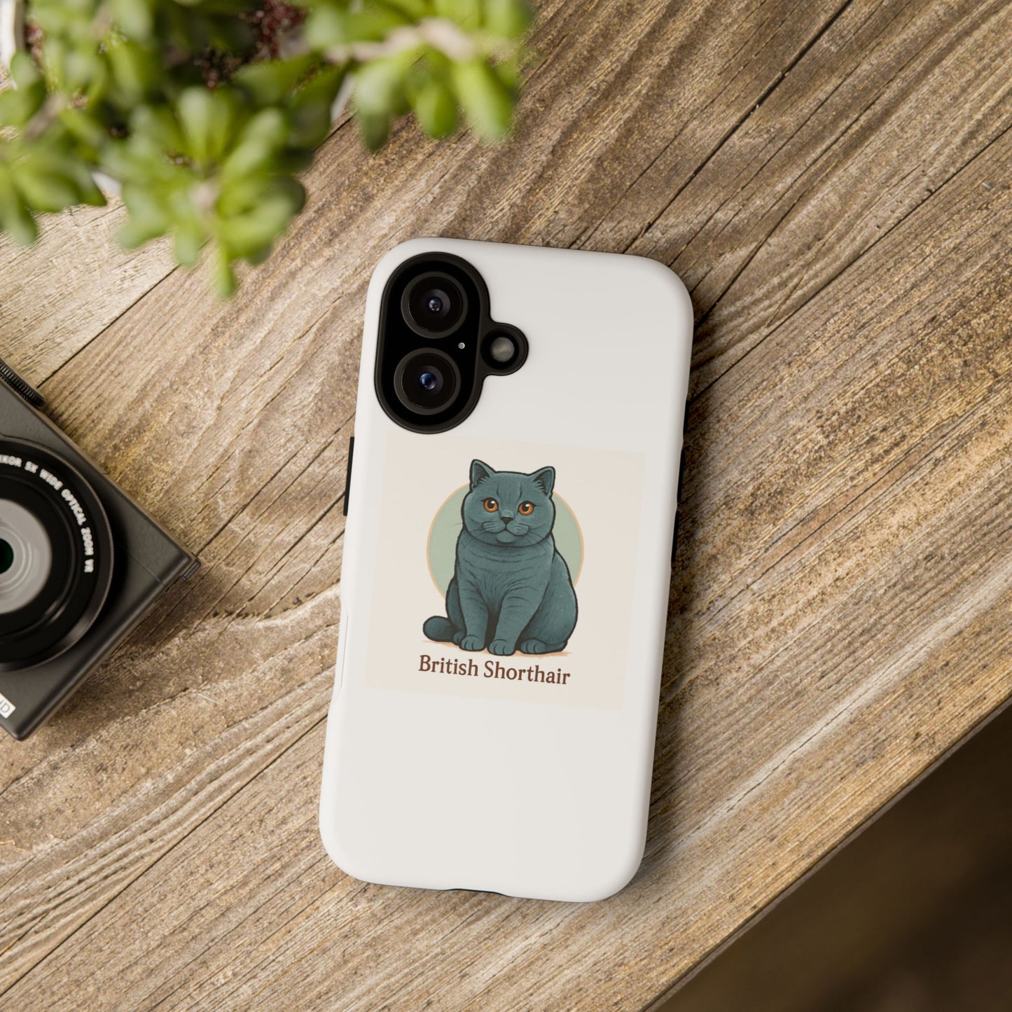 British Shorthair Cat Phone Case, Tough Cases for Pet Lovers, Cute Cat Accessory, Gift for Cat Owners, Cat Lover Phone Cover