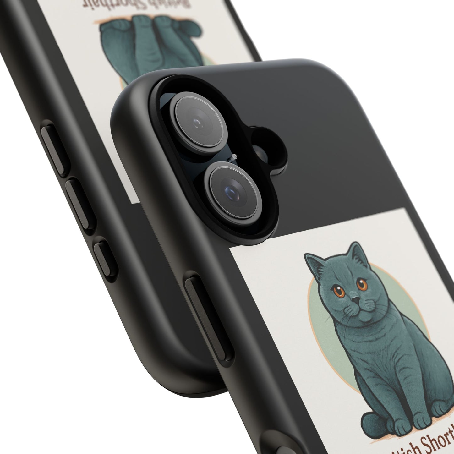 British Shorthair Cat Phone Case, Cute Cat Lover Gift, Tough Phone Cover for Pet Owners, Customizable Cat Art Design, Feline Accessories