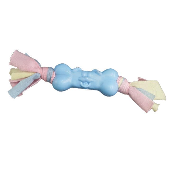 Molar Pawz - Interactive Dog Bone Cotton Cloth Strips For Stress Relief And Teeth Cleaning