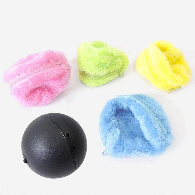Interactive Plush Pet Toy Ball With Electric Motion